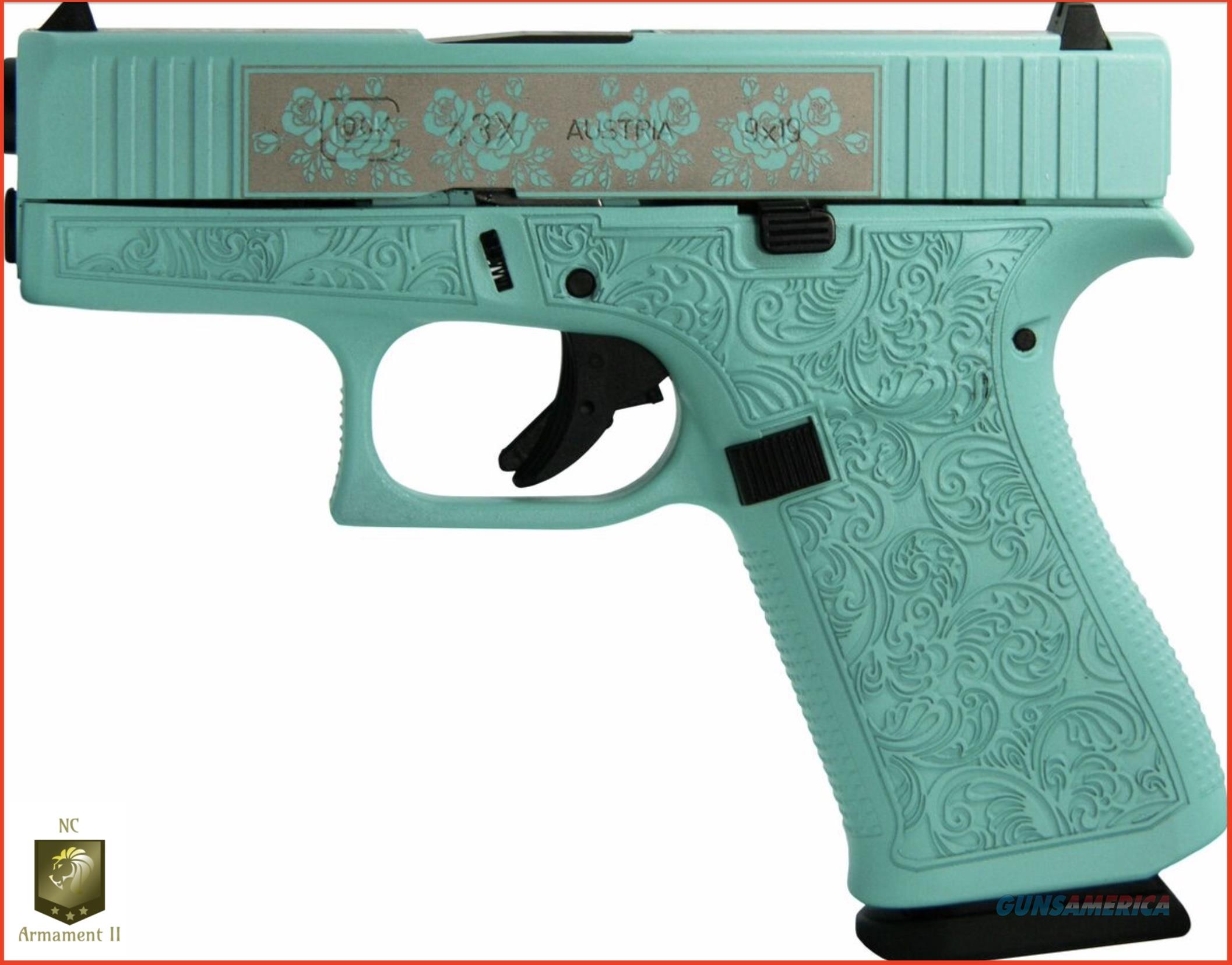 Glock G43X Tiffany Blue Custom Engr For Sale At Gunsamerica Com   Wm 15183434 