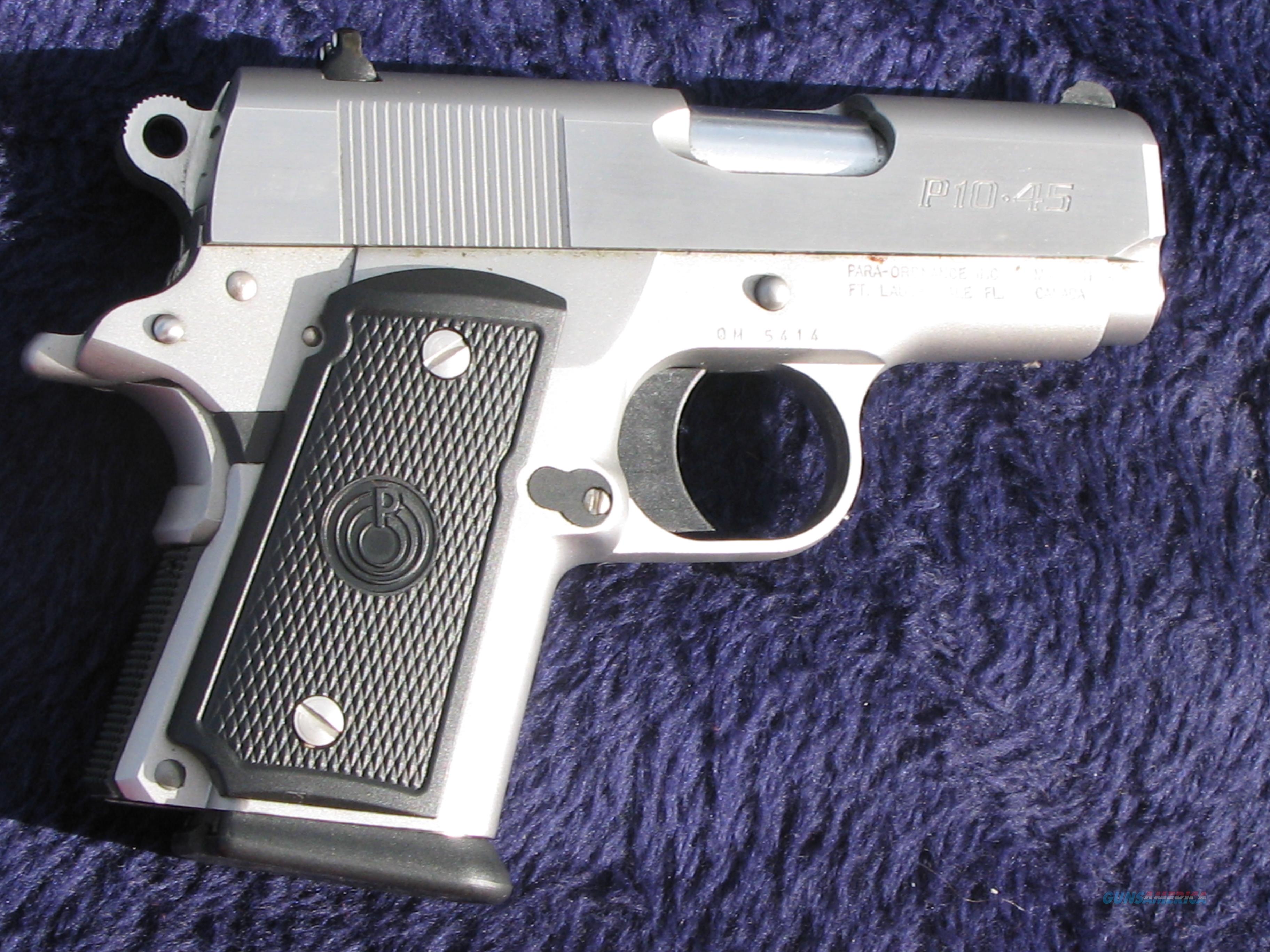 PARA ORDNANCE P10-45 .45ACP STAINLE... for sale at Gunsamerica.com ...