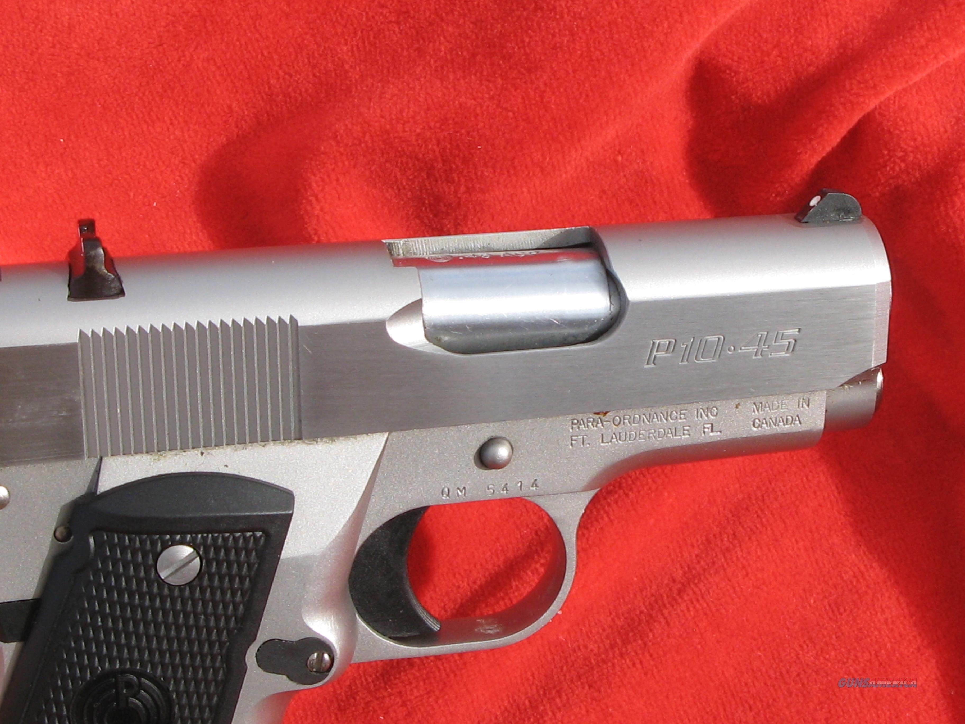 PARA ORDNANCE P10-45 .45ACP STAINLE... for sale at Gunsamerica.com: 963829443