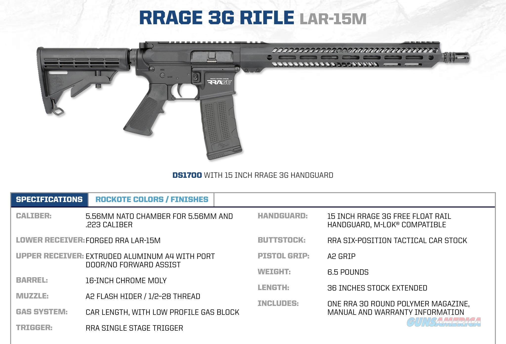 Rock River Arms RRage 3G NIB for sale at Gunsamerica.com: 989021193