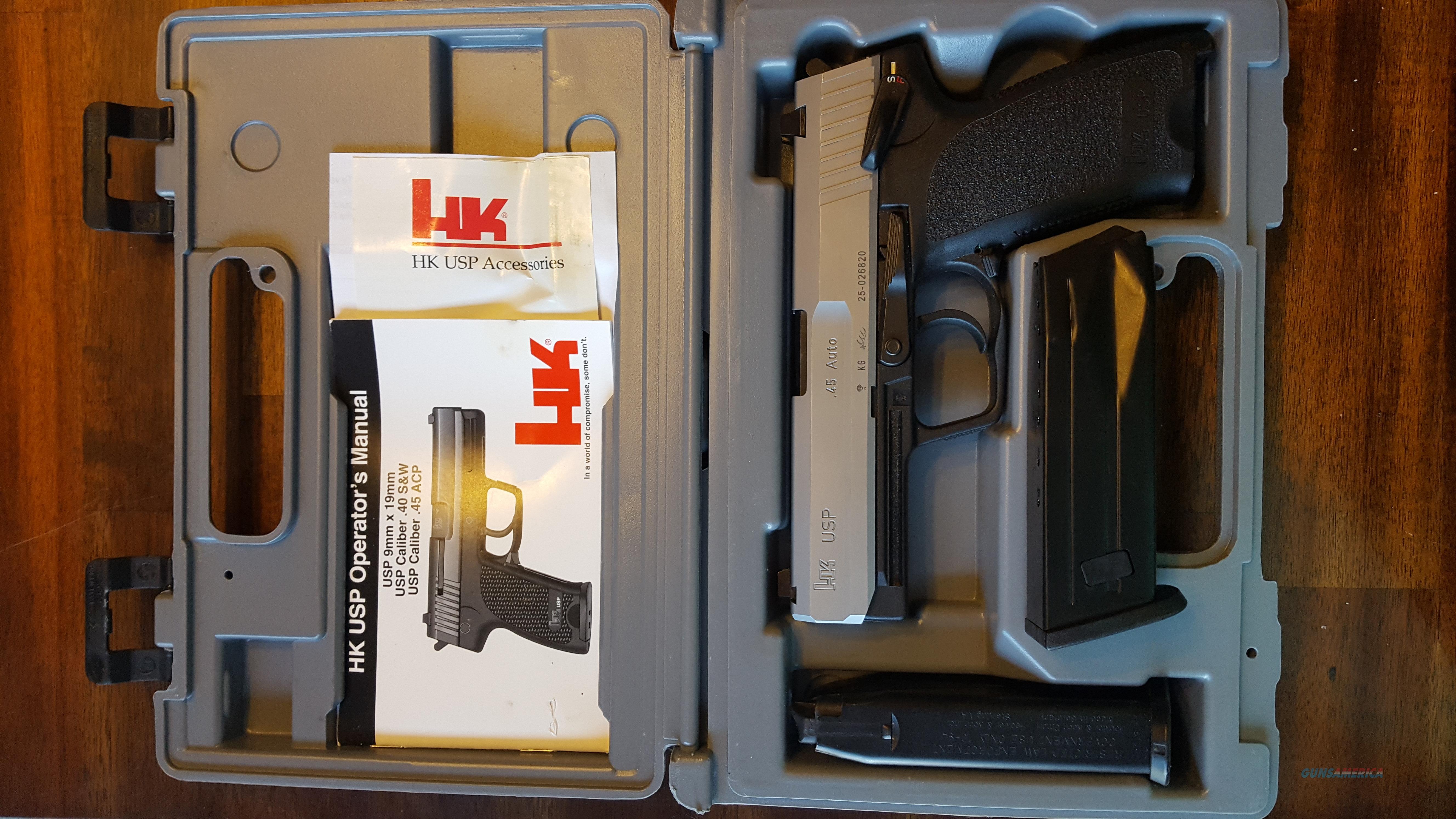 H&K USP 45 Full Size Very RARE Silver Slide - P... for sale