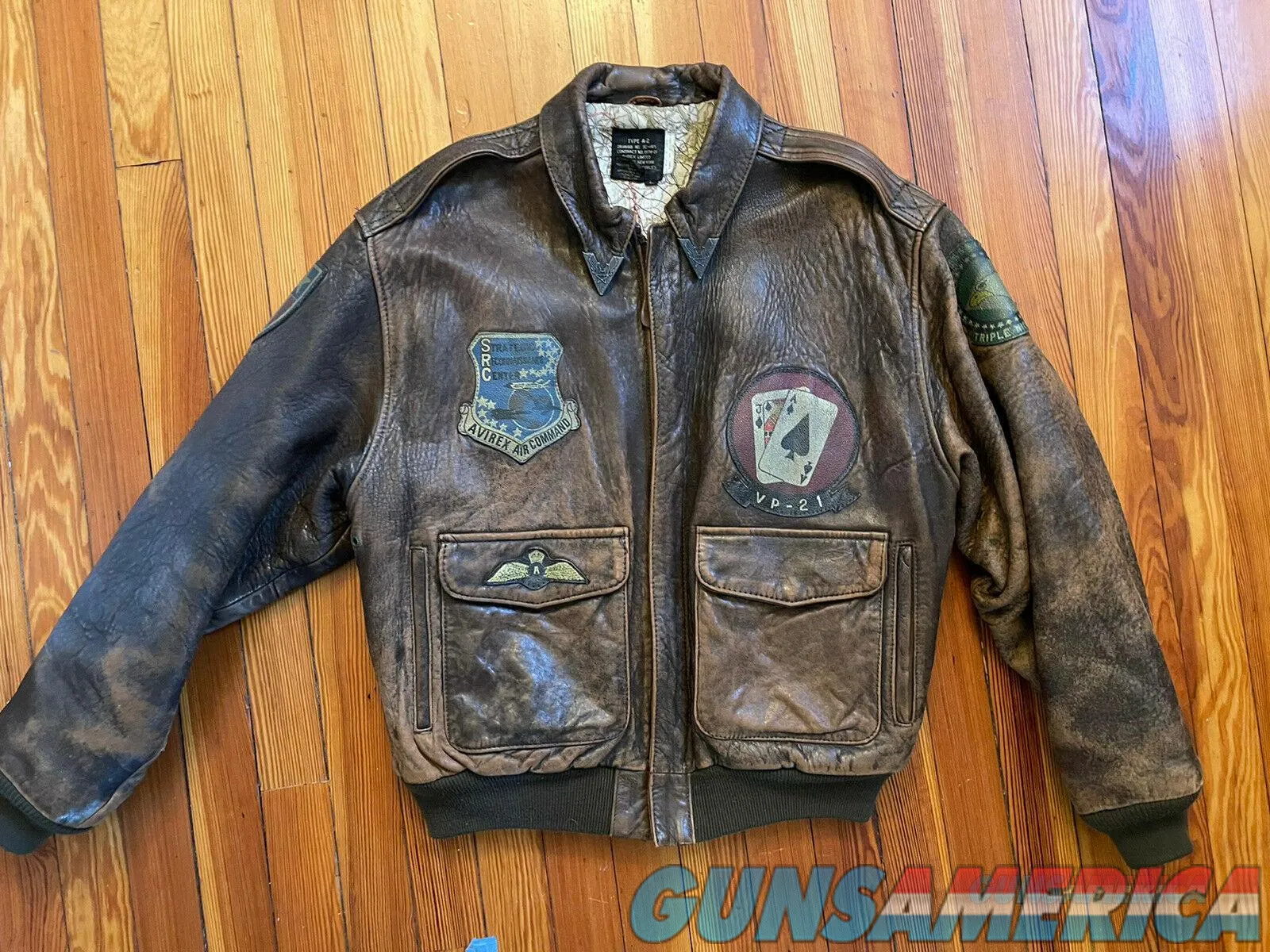 Avirex A-2 Leather Jacket Air Comma... for sale at Gunsamerica.com