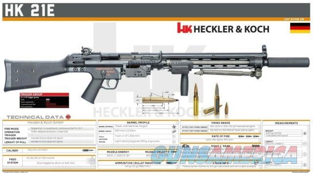 HK 21E HECKLER & KOCH 3x5ft Banner for sale at Gunsamerica.com: 951207204