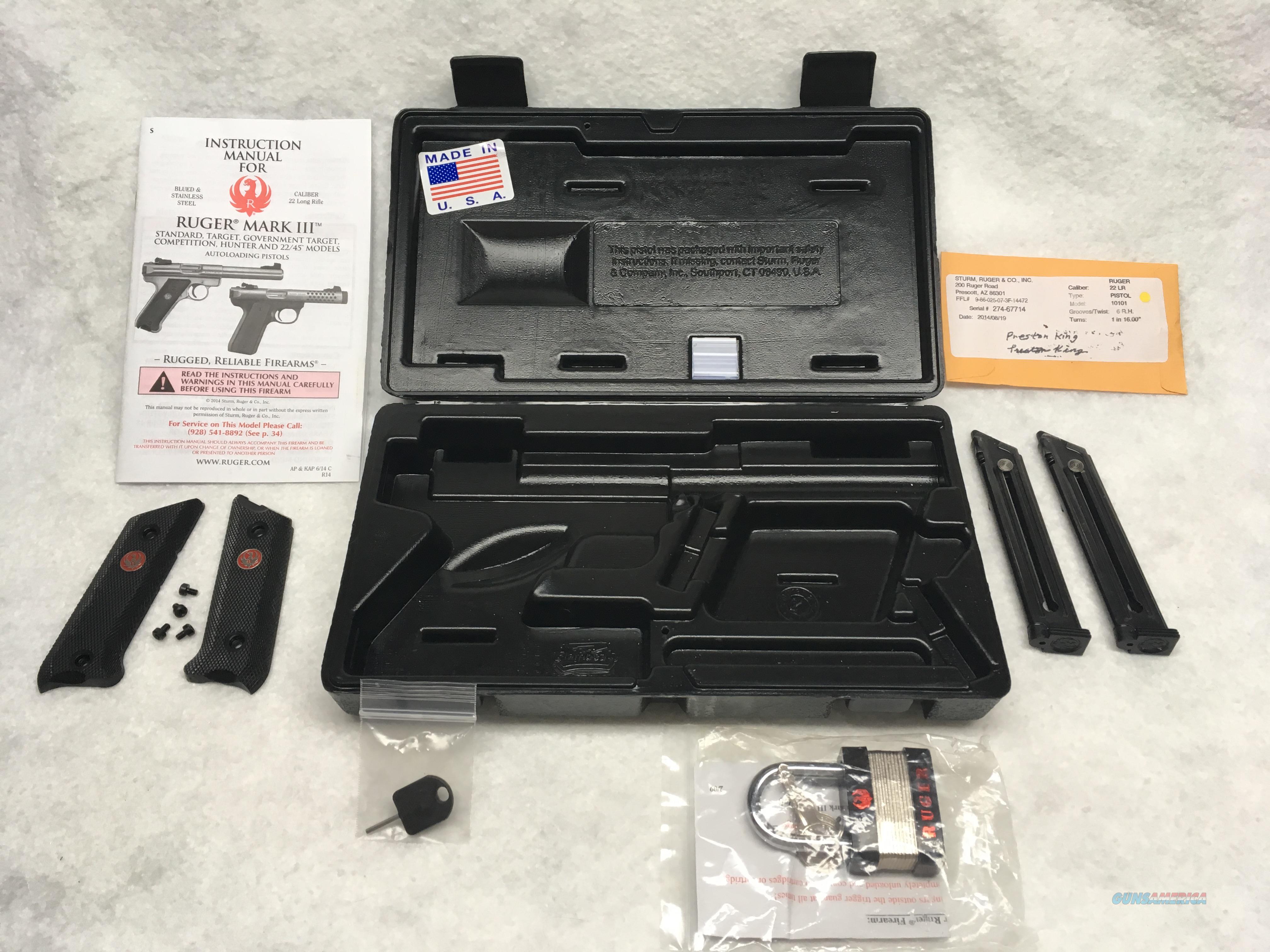 Ruger Mk. III Target Model 10101 - ... for sale at Gunsamerica.com ...