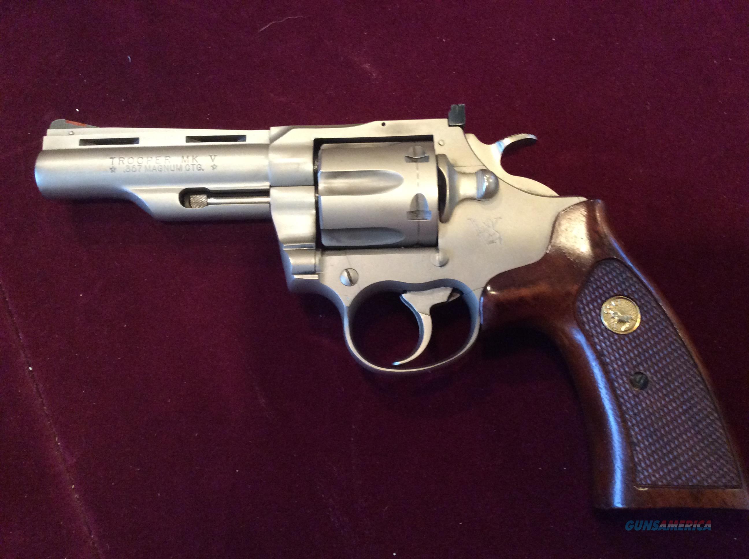 Colt Trooper V satin nickel finish ... for sale at Gunsamerica.com ...