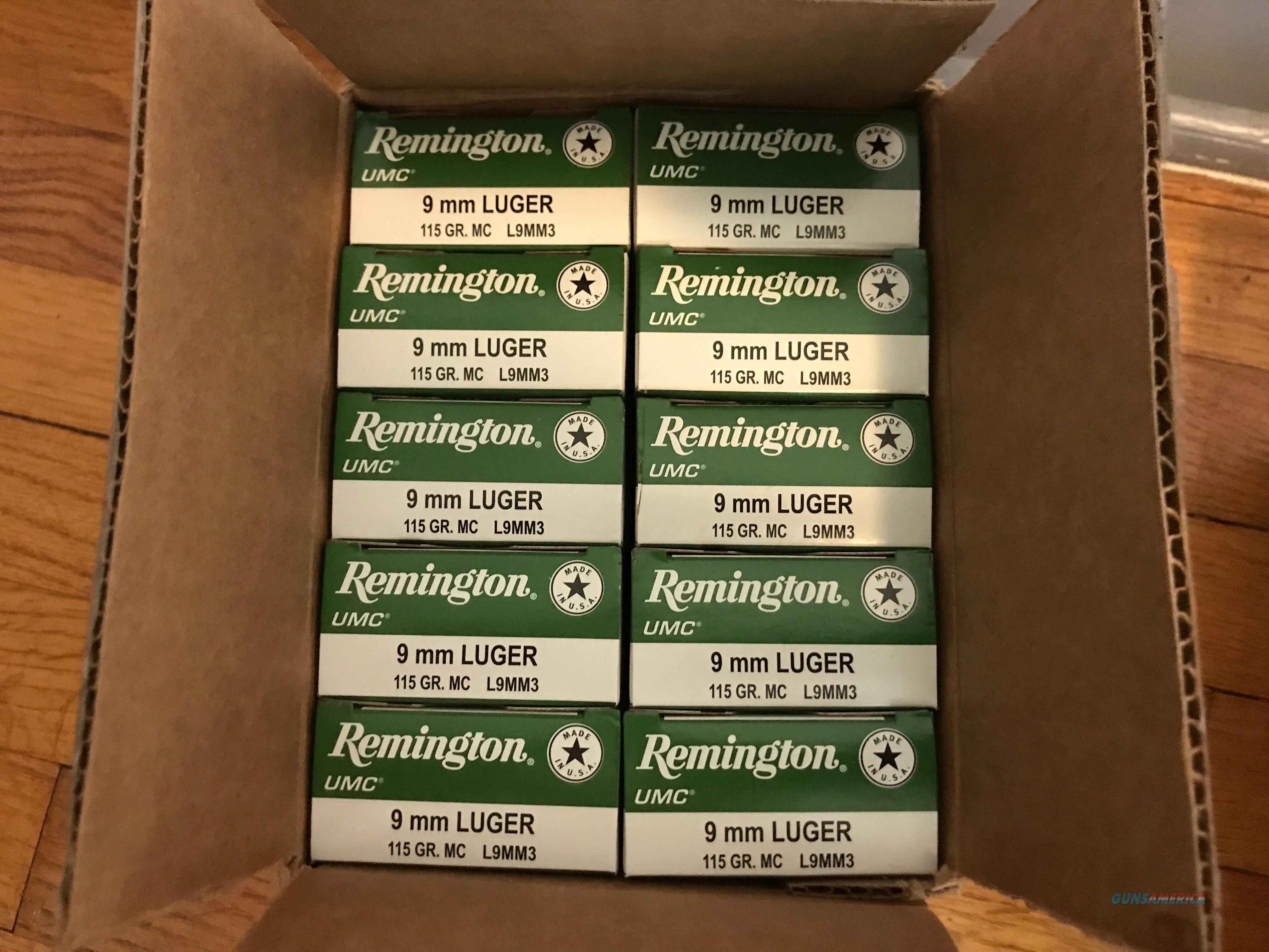 Remington UMC 9mm FMJ 115Gr 500 Rou... For Sale At Gunsamerica.com ...