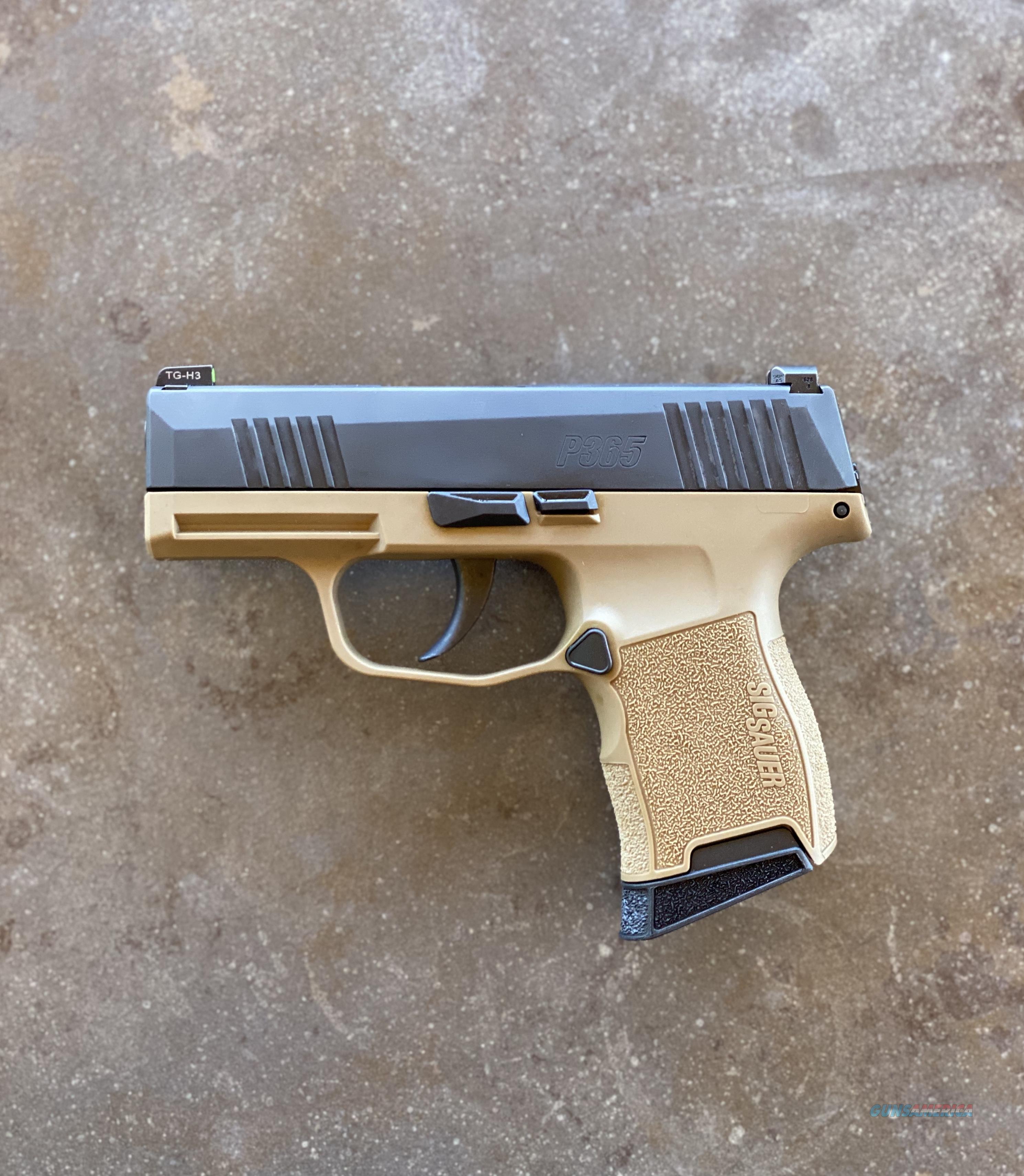 Two Tone Sig Sauer P365 Pistol Cerakoted Using Coyote - vrogue.co