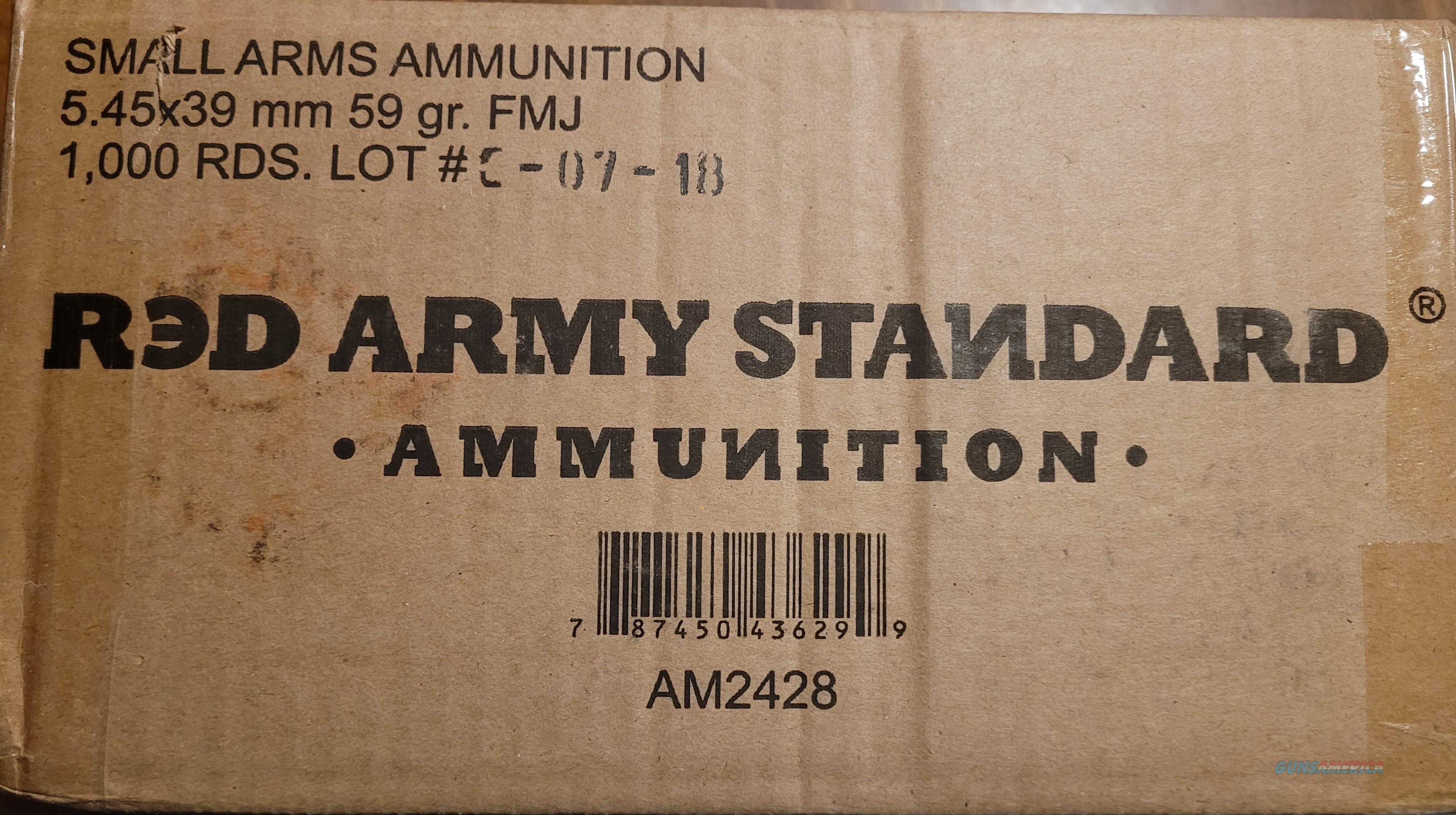 Red Army 5.45x39 1000 rounds FMJ 59... for sale at Gunsamerica.com ...