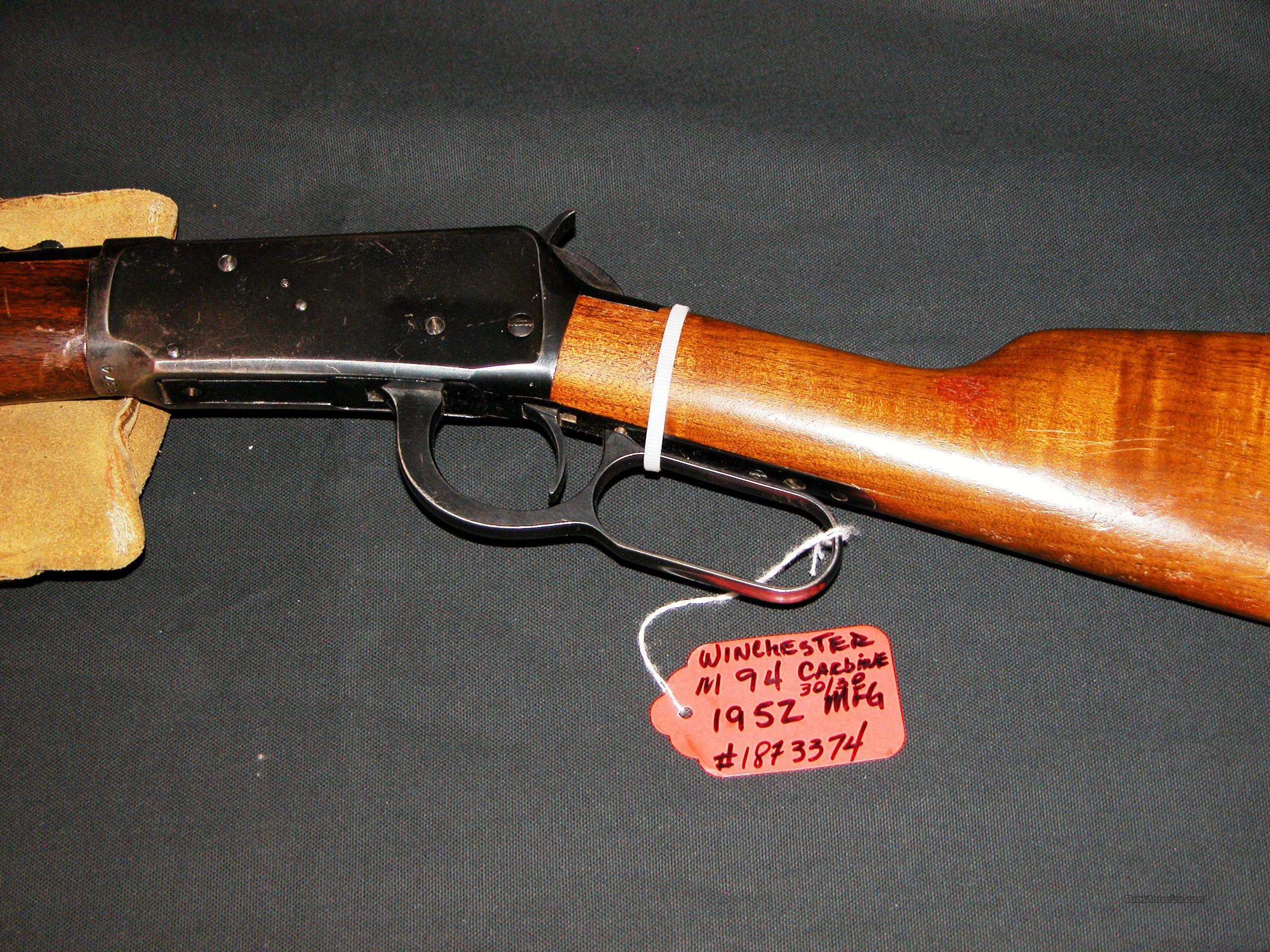 WINCHESTER MODEL 1894 30-30 1952 ... for sale at Gunsamerica.com: 910865295