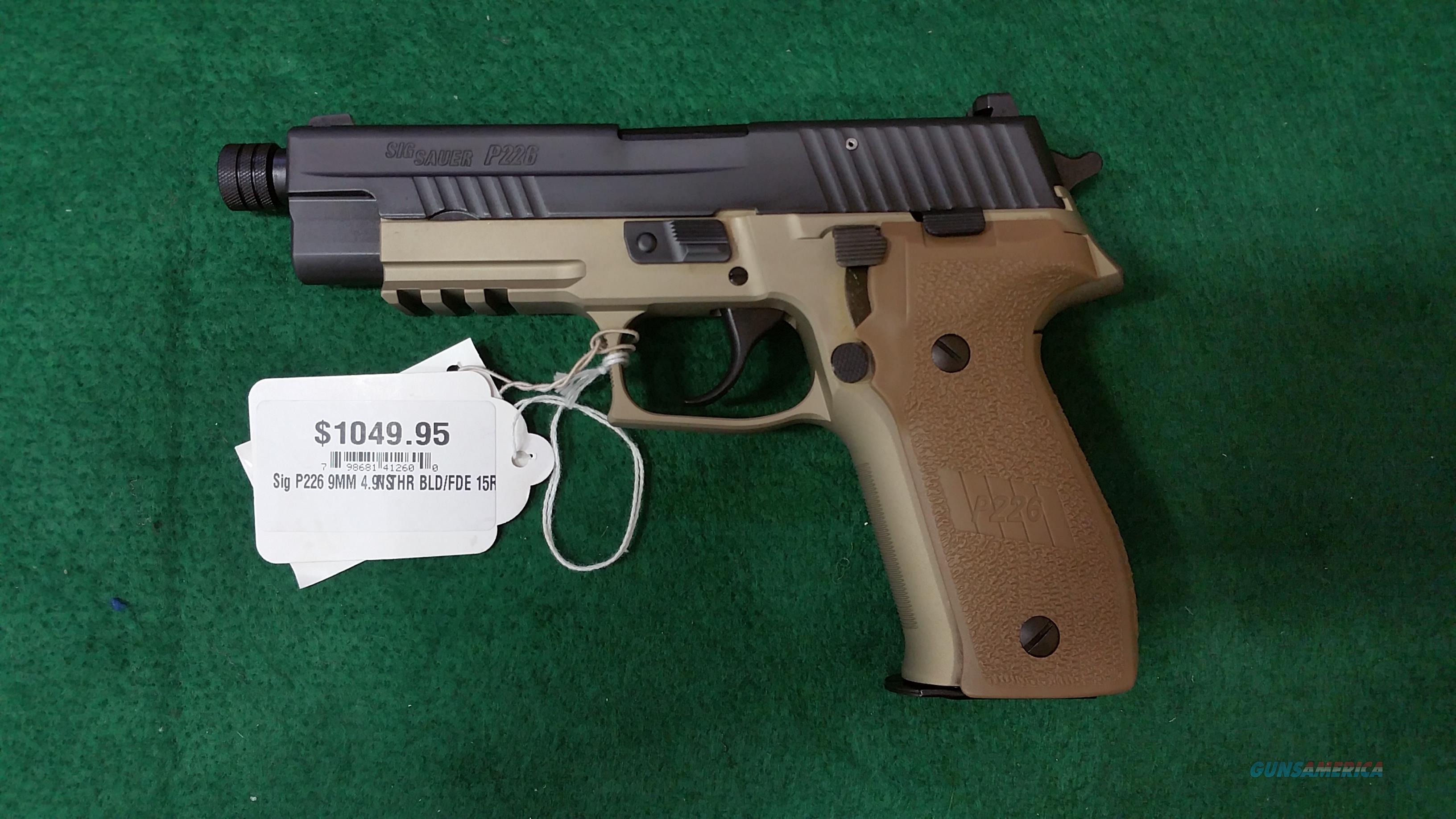 Sig P226 COMBAT TB FDE 9mm for sale at Gunsamerica.com: 900797448