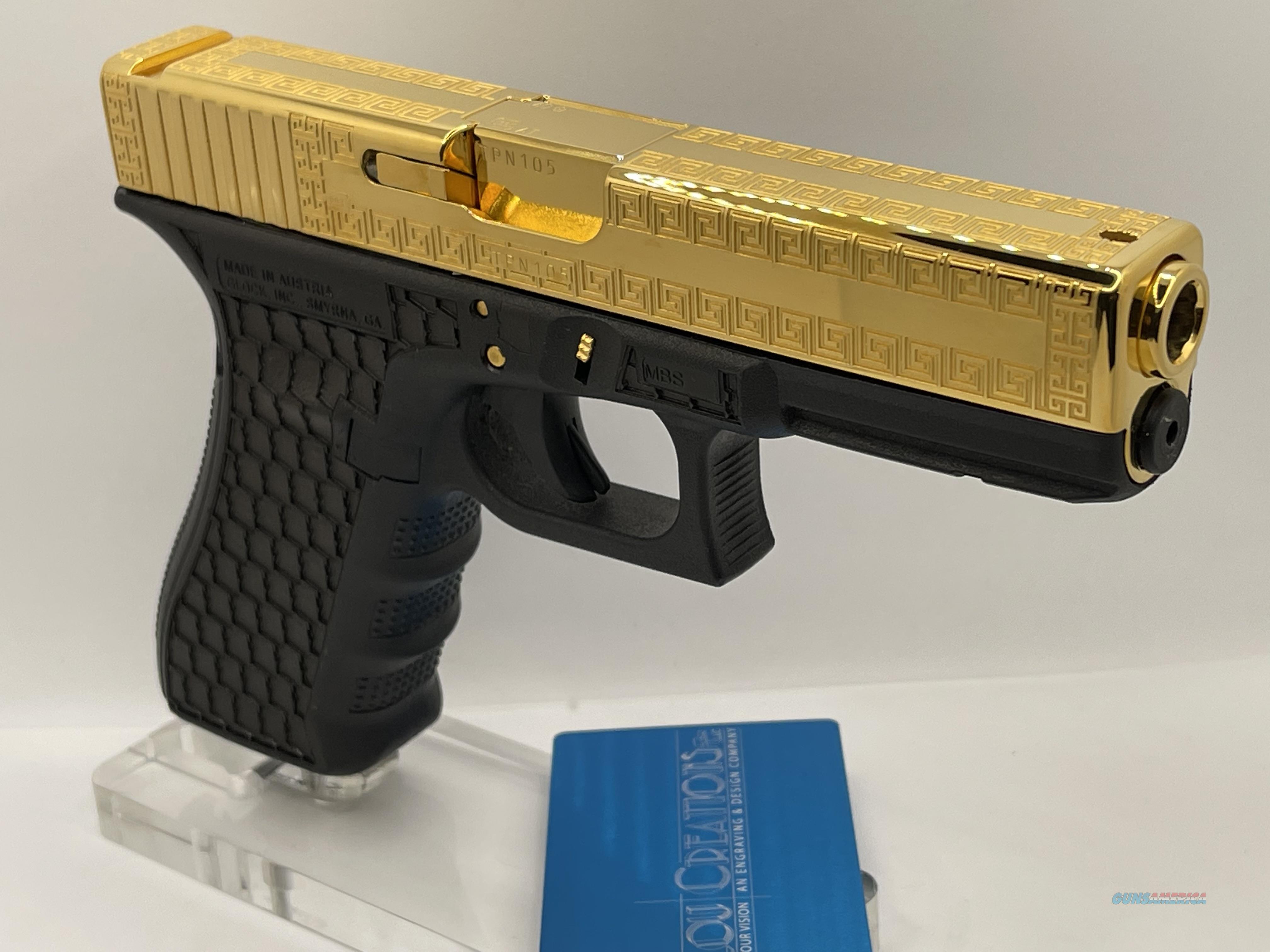 Custom Gold Glock 22 40 Gen 4 For Sale At Gunsamerica Com 942048649   Wm 16248875 