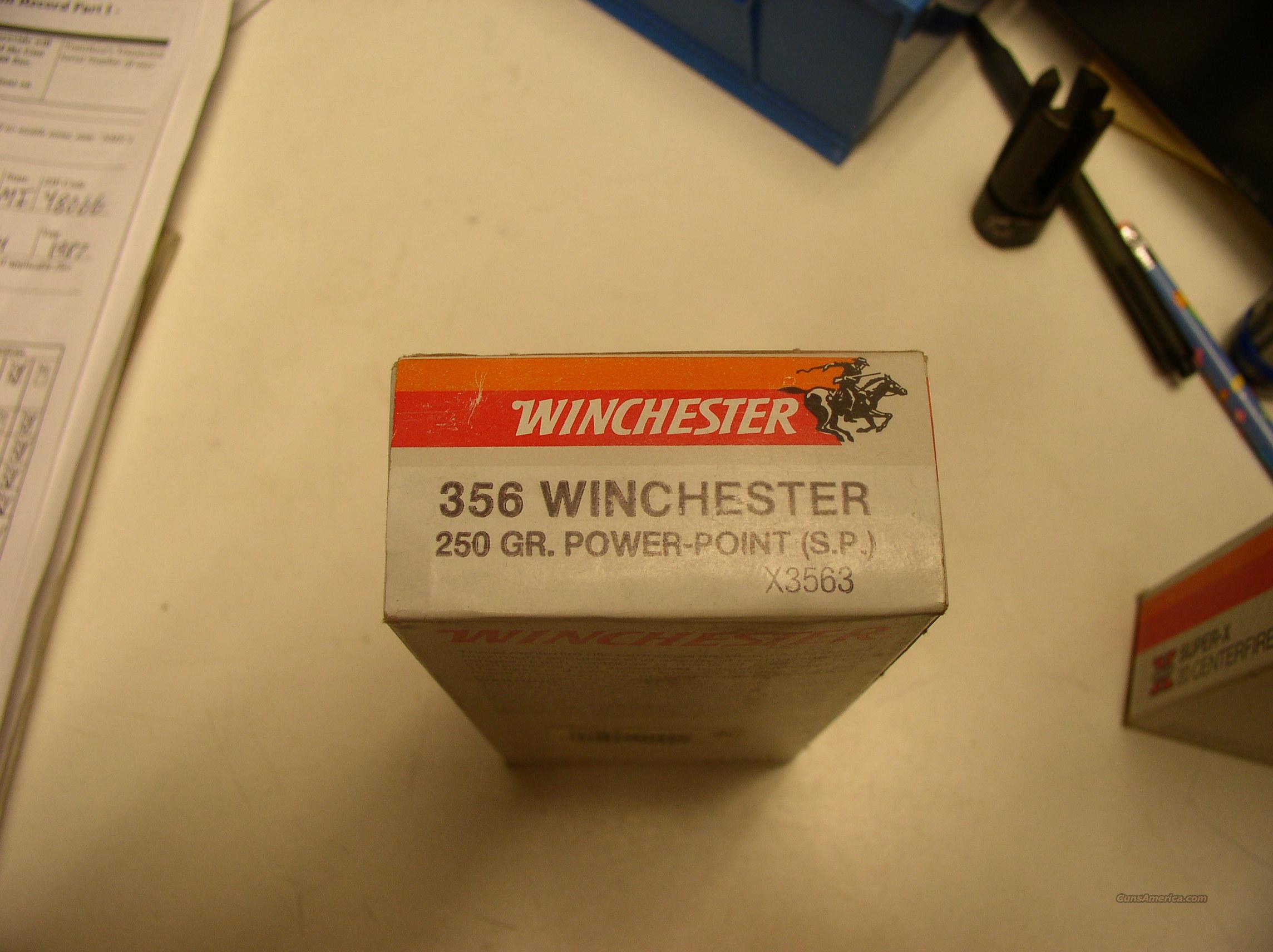 WINCHESTER 356 WIN AMMO 250 GR POWER POINT for sale