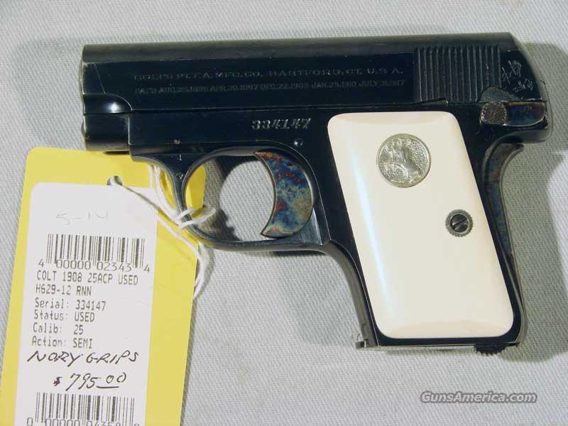 Colt Model 1908 .25acp Ivory grips for sale at Gunsamerica.com: 910912554