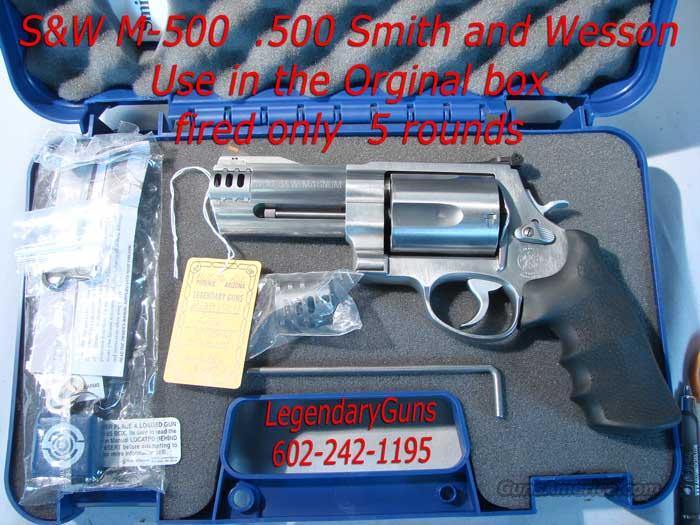 S&W 500 Magnum 4 inch with Compensator for sale