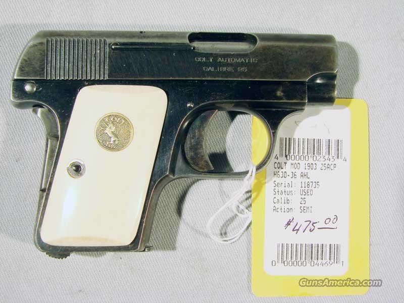 Colt Model 1908 .25acp Ivory Grips For Sale At Gunsamerica.com: 998716438