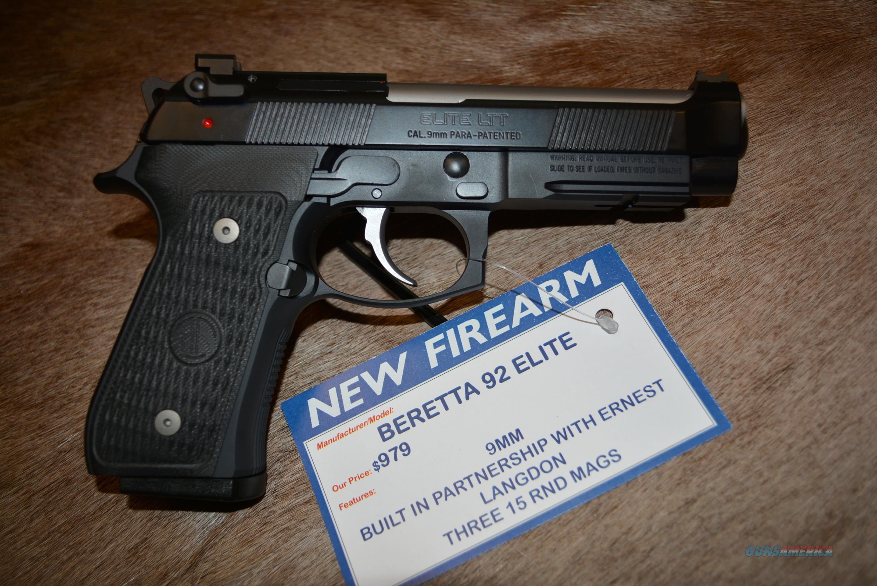 Beretta 92 Elite Ltt Langdon Tactic For Sale At 972863795 2060