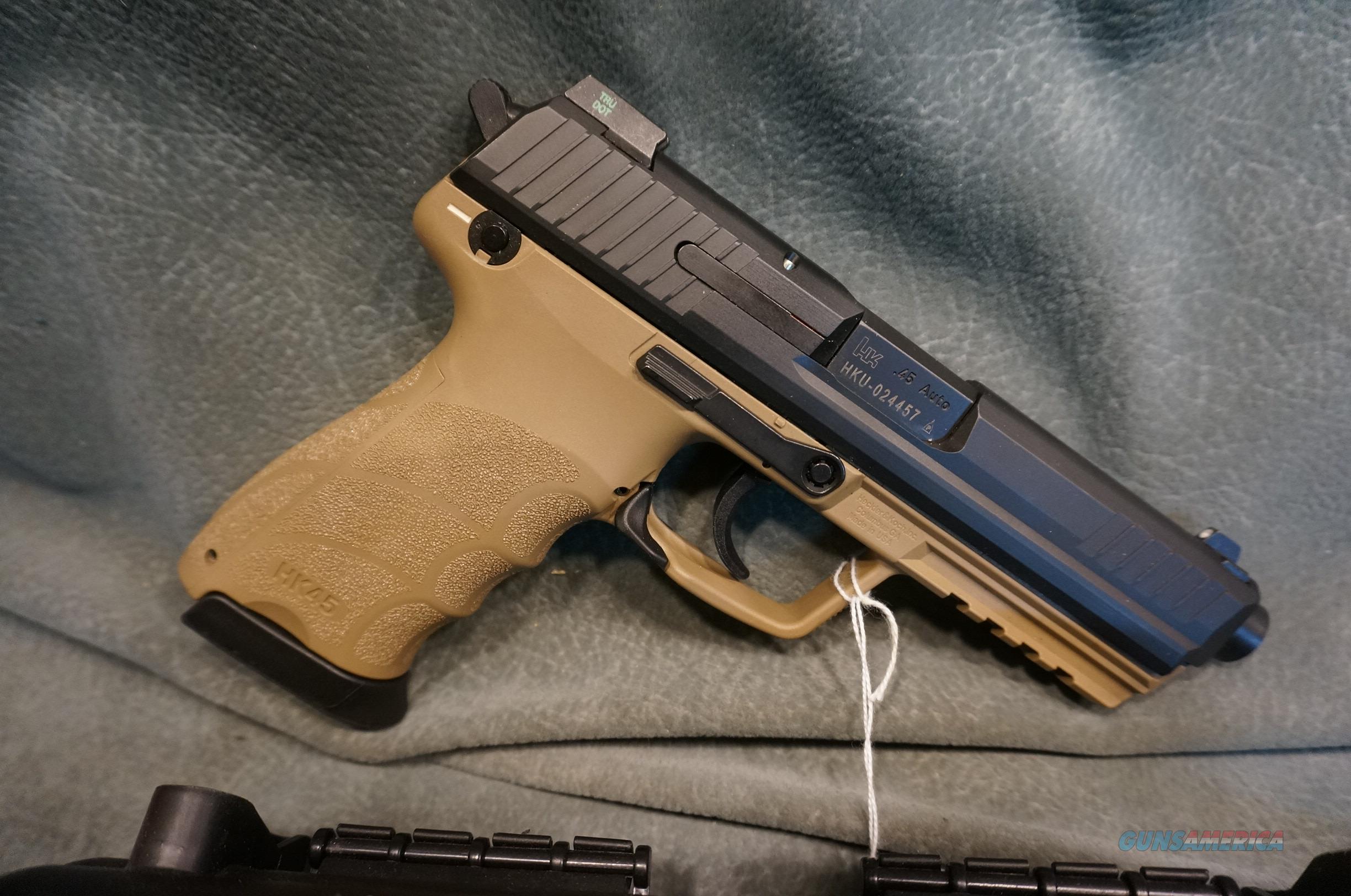 HK45 Tactical 45ACP FDE 2 tone for sale at Gunsamerica.com: 958059471