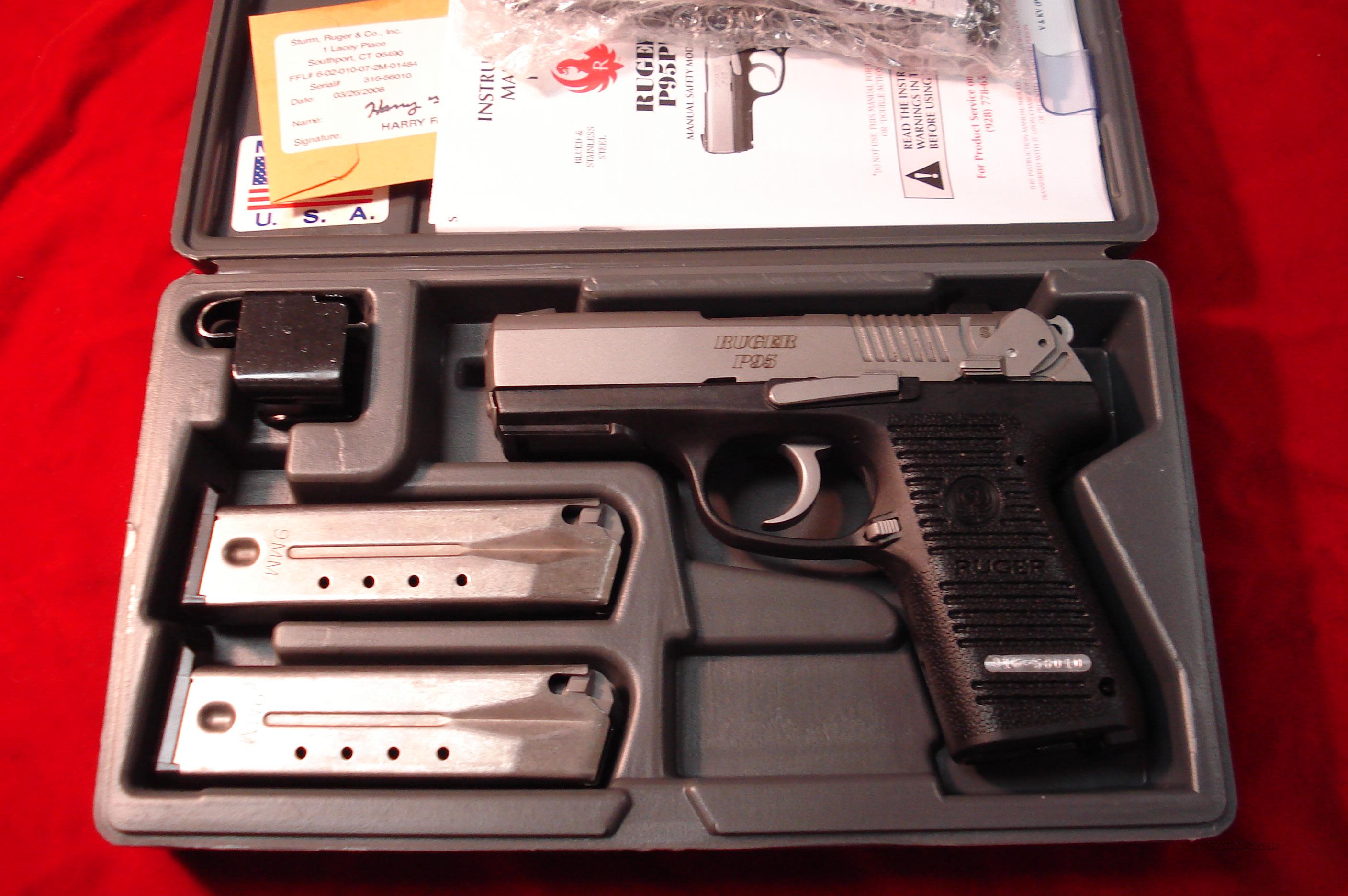 RUGER KP95 9MM STAINLESS W/RAIL NEW... for sale at Gunsamerica.com ...