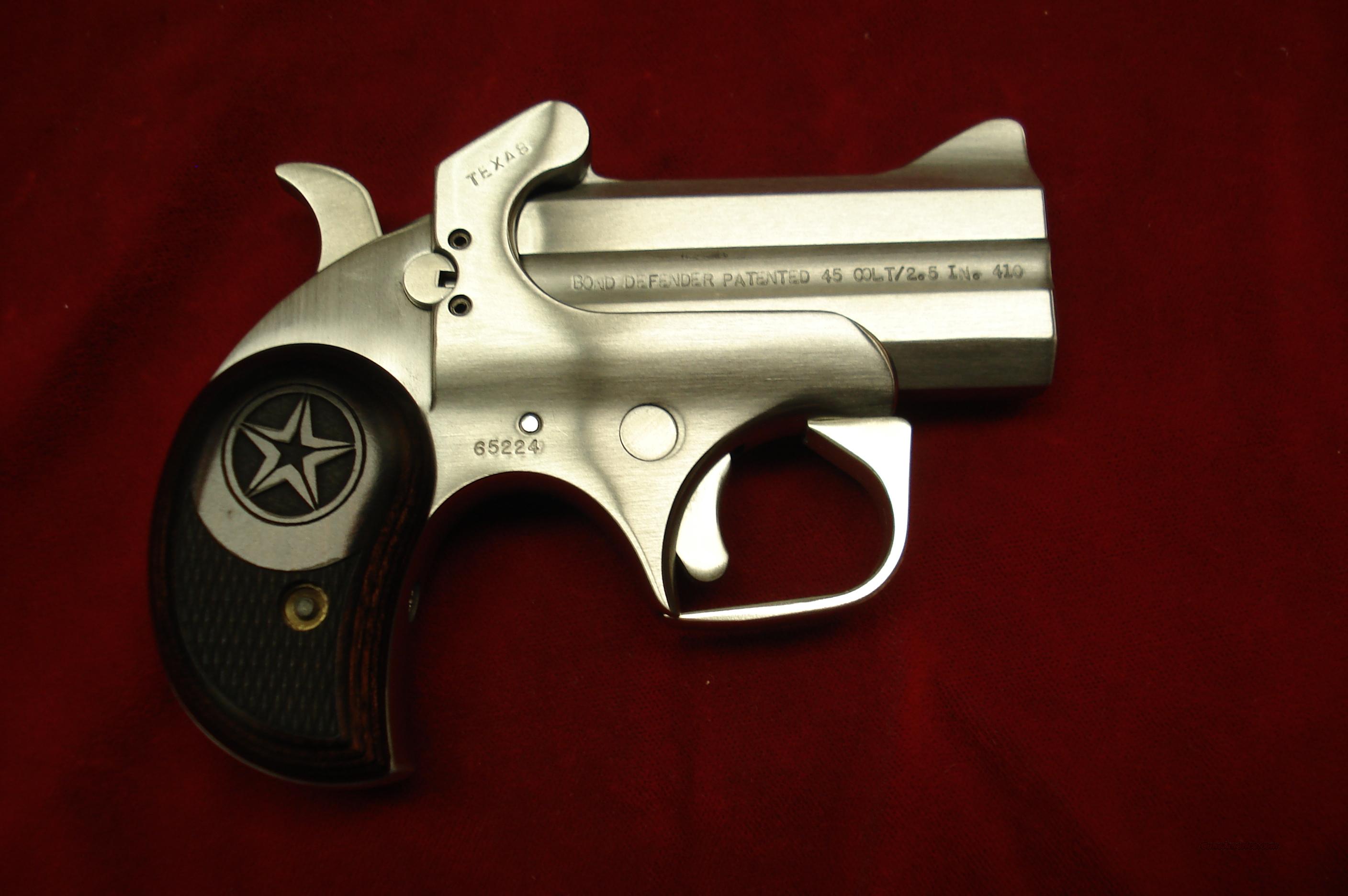 BOND ARMS TEXAS DEFENDER 410G/45COLT STAINLESS ... for sale