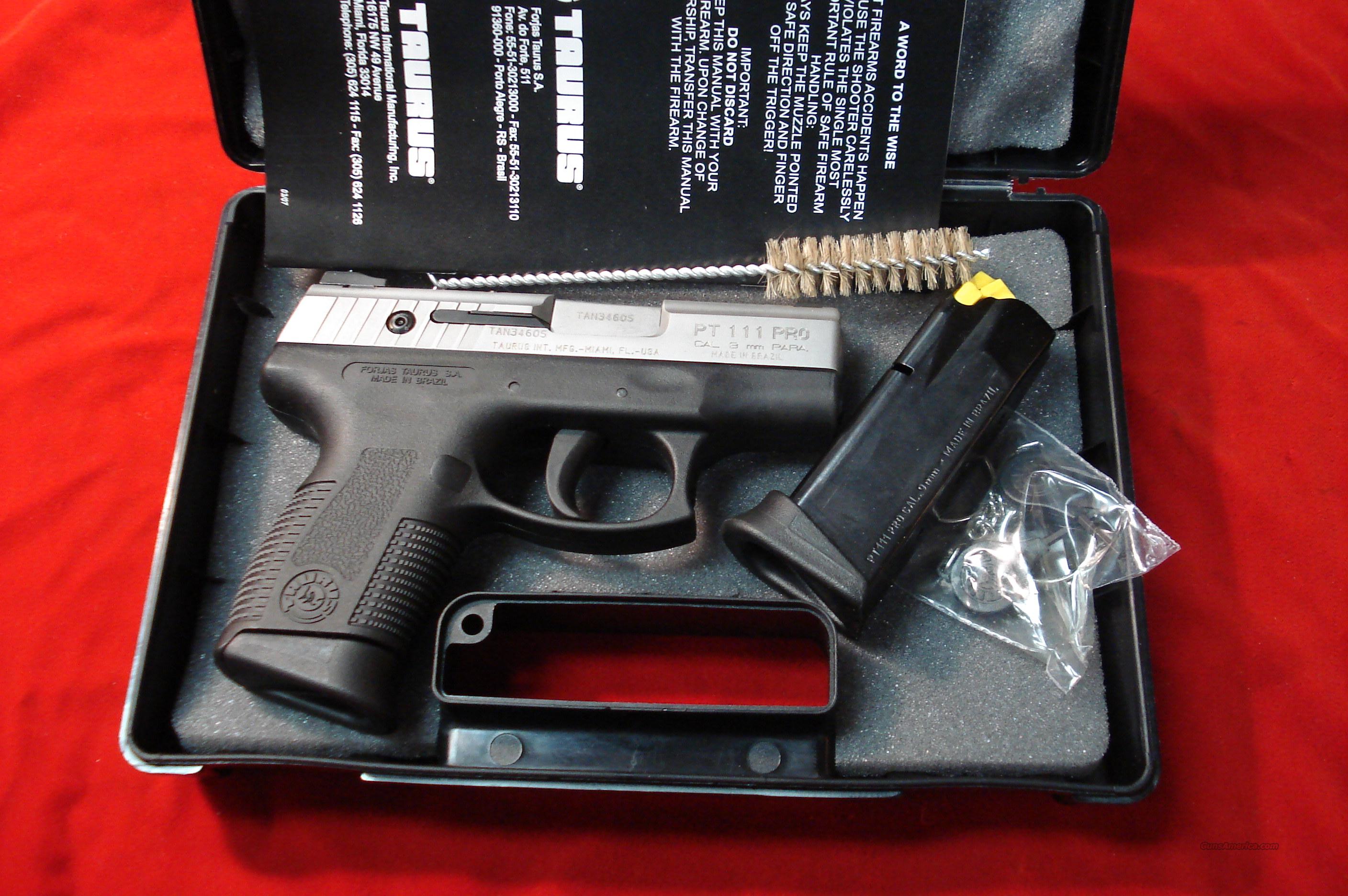 Taurus Pt111 Stainless Millennium Pro 9mm New  For Sale