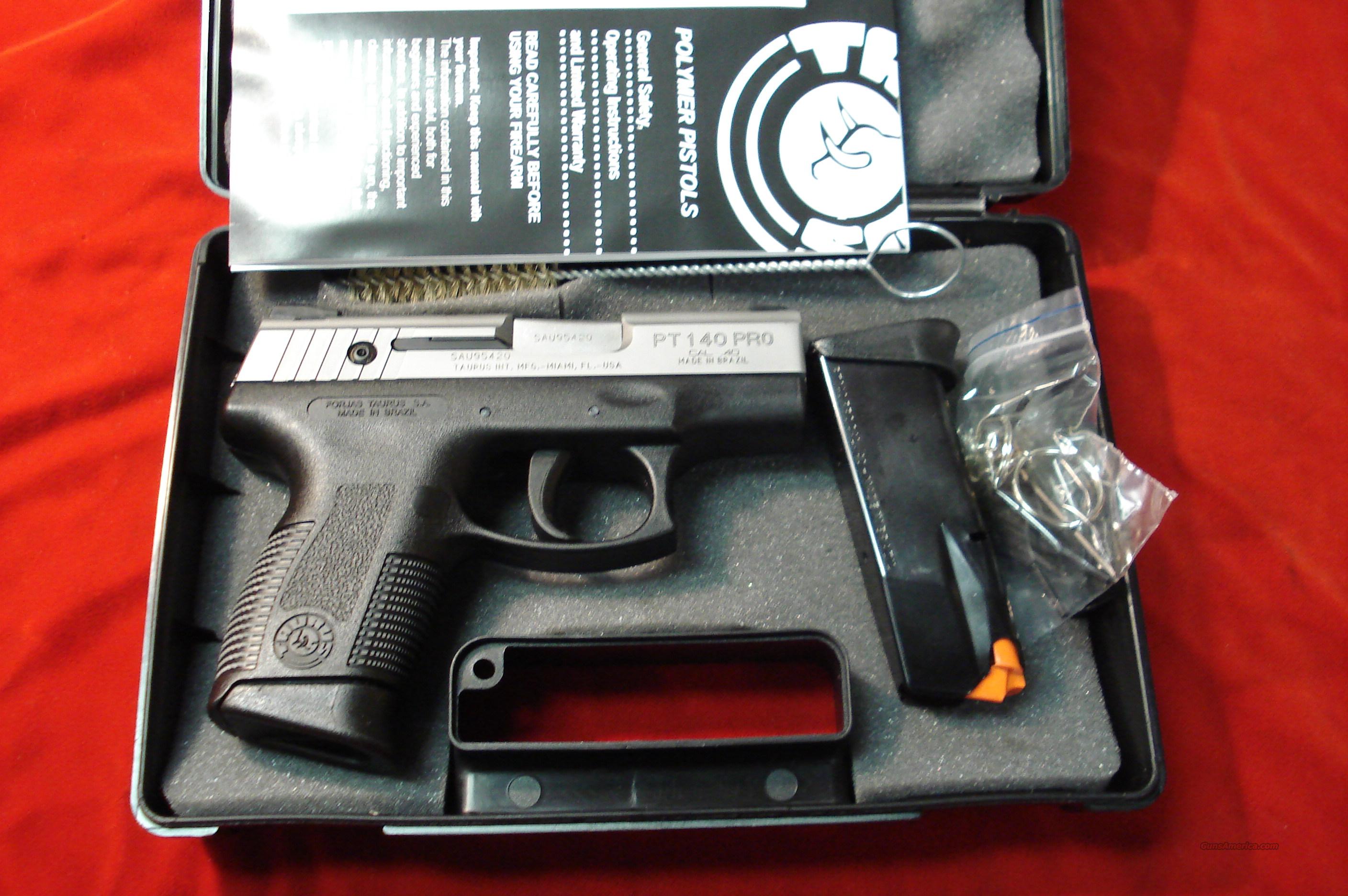 TAURUS PT140 STAINLESS MILLENNIUM PRO 40S&W NEW... for sale