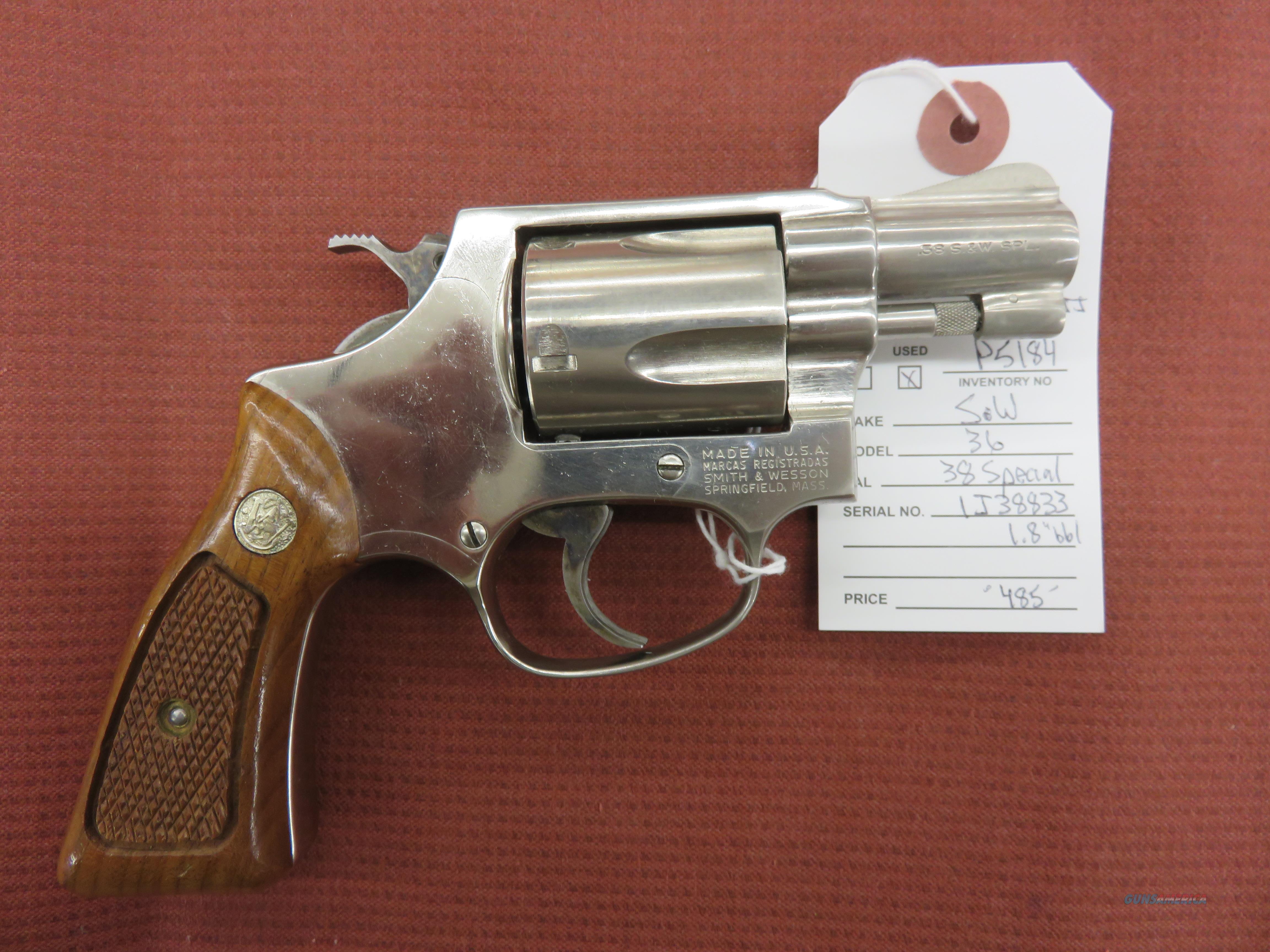 Smith & Wesson Model 36, 38 Special for sale