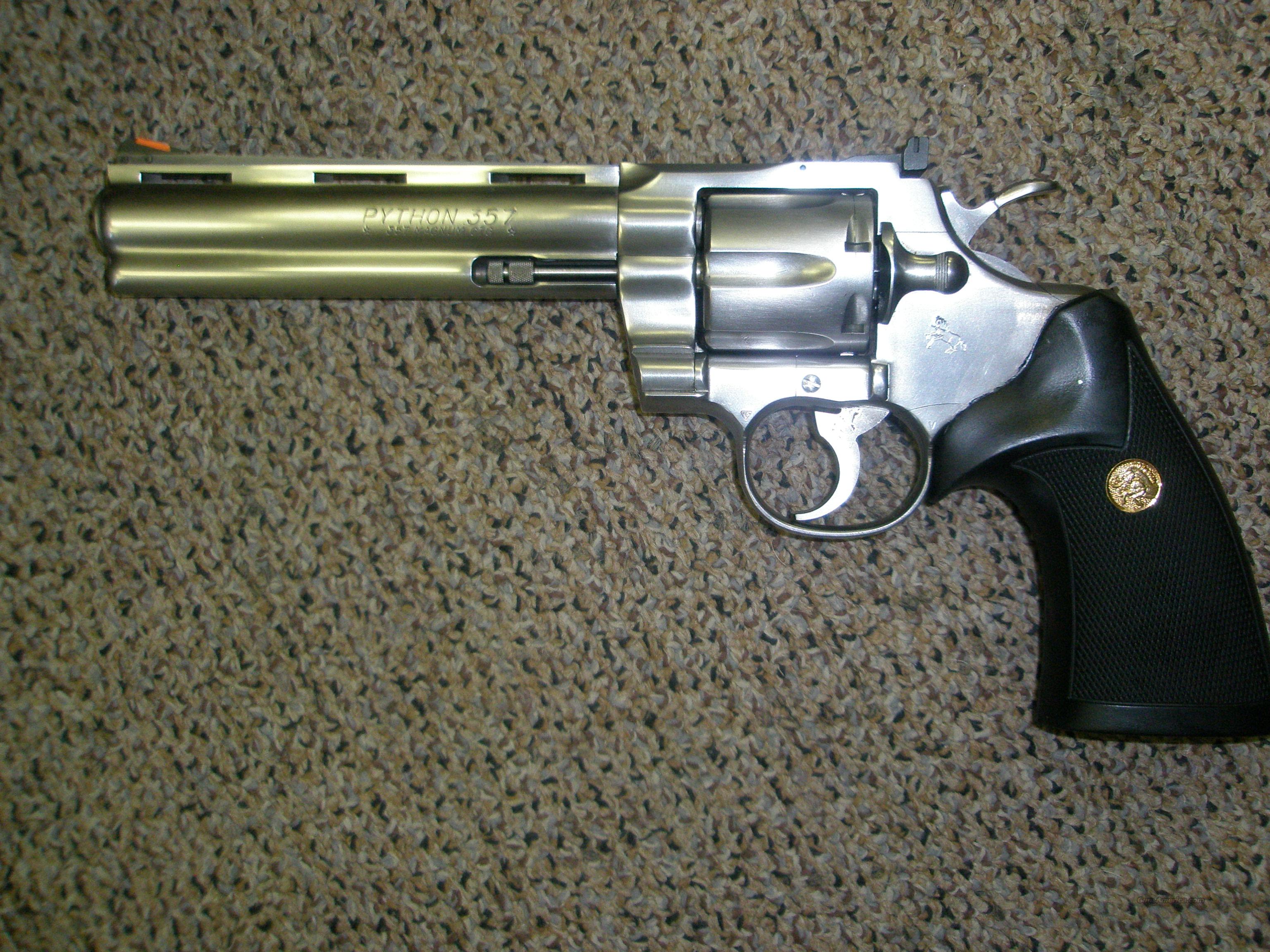 Colt Python .357 Satin Nickel 6 in for sale at Gunsamerica.com: 967303941