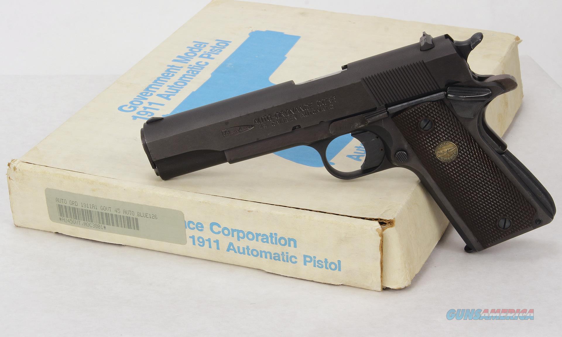 Auto Ordnance 1911 A1 45acp Pistol for sale at Gunsamerica.com: 925036784