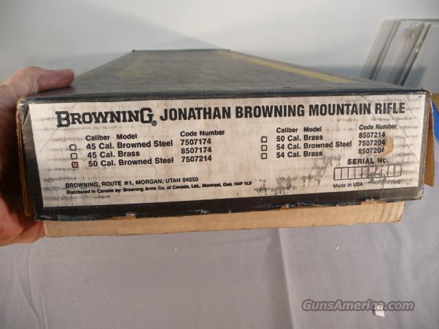 jonathan browning mountain rifle parts manuals