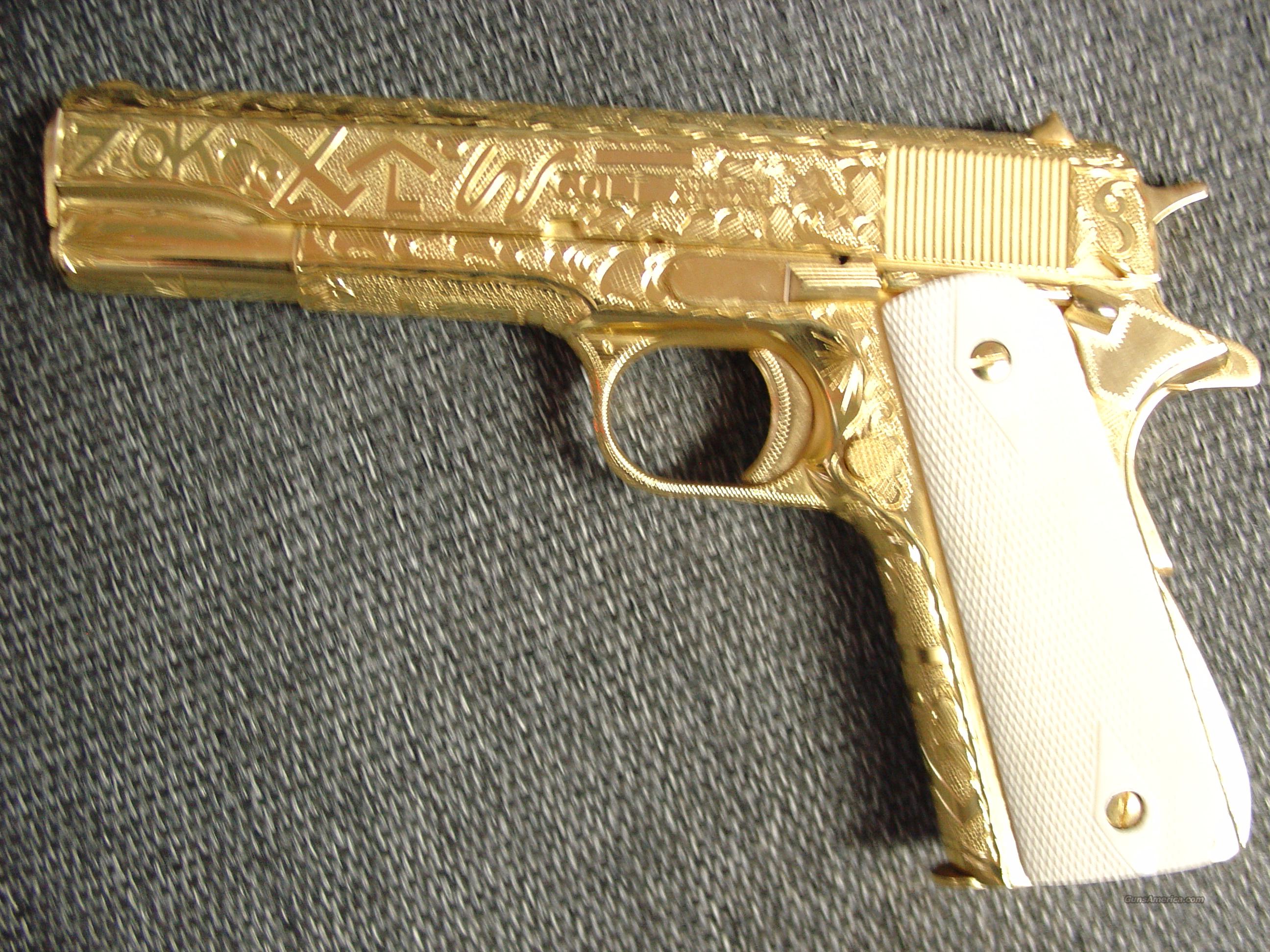 Colt 1911,38 Super,made in 1949,24K Gold plated... for sale