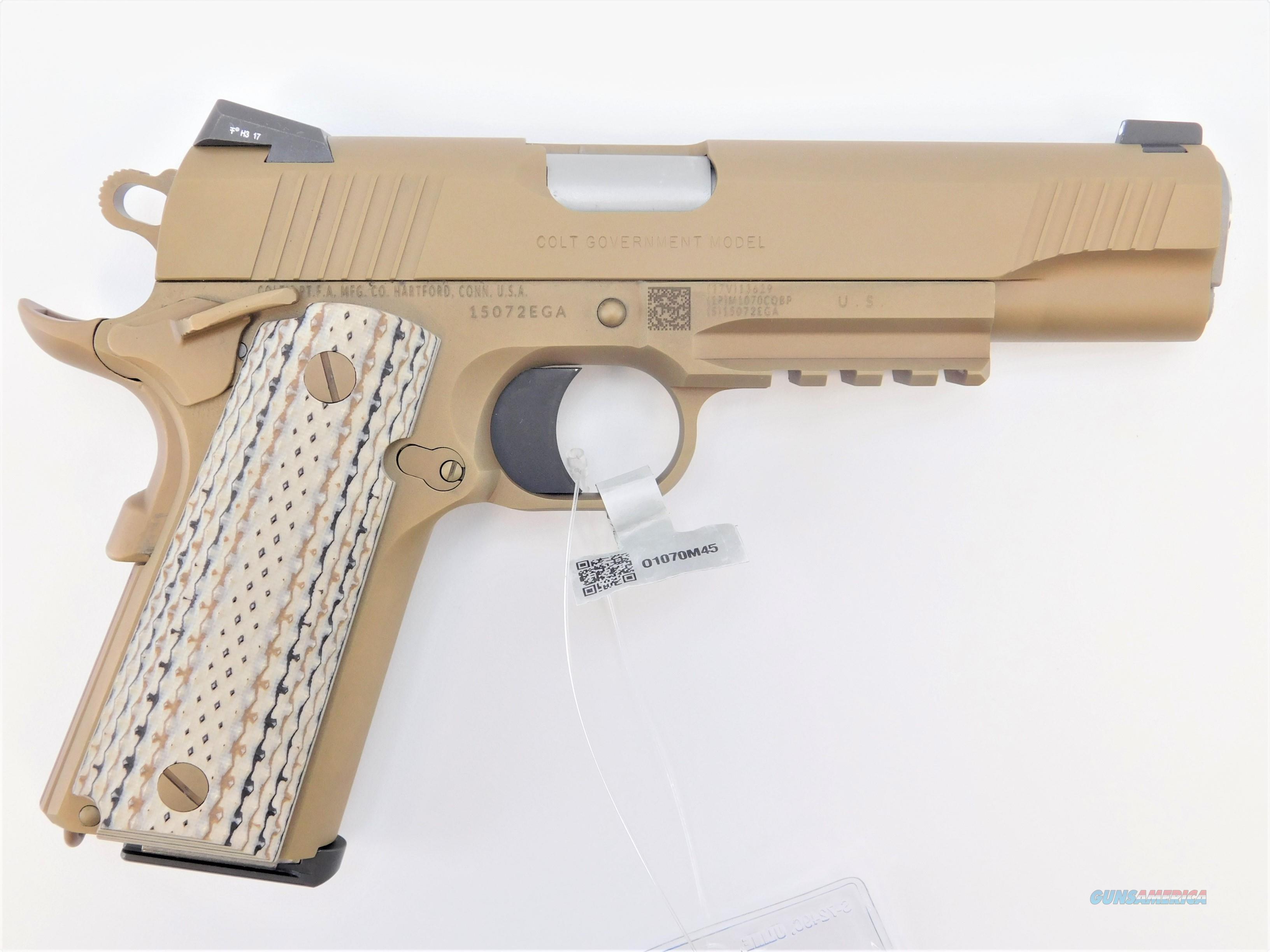 Colt M45a1 Marine Cqbp 45 Acp 5 Desert Tan 7 For Sale 5051