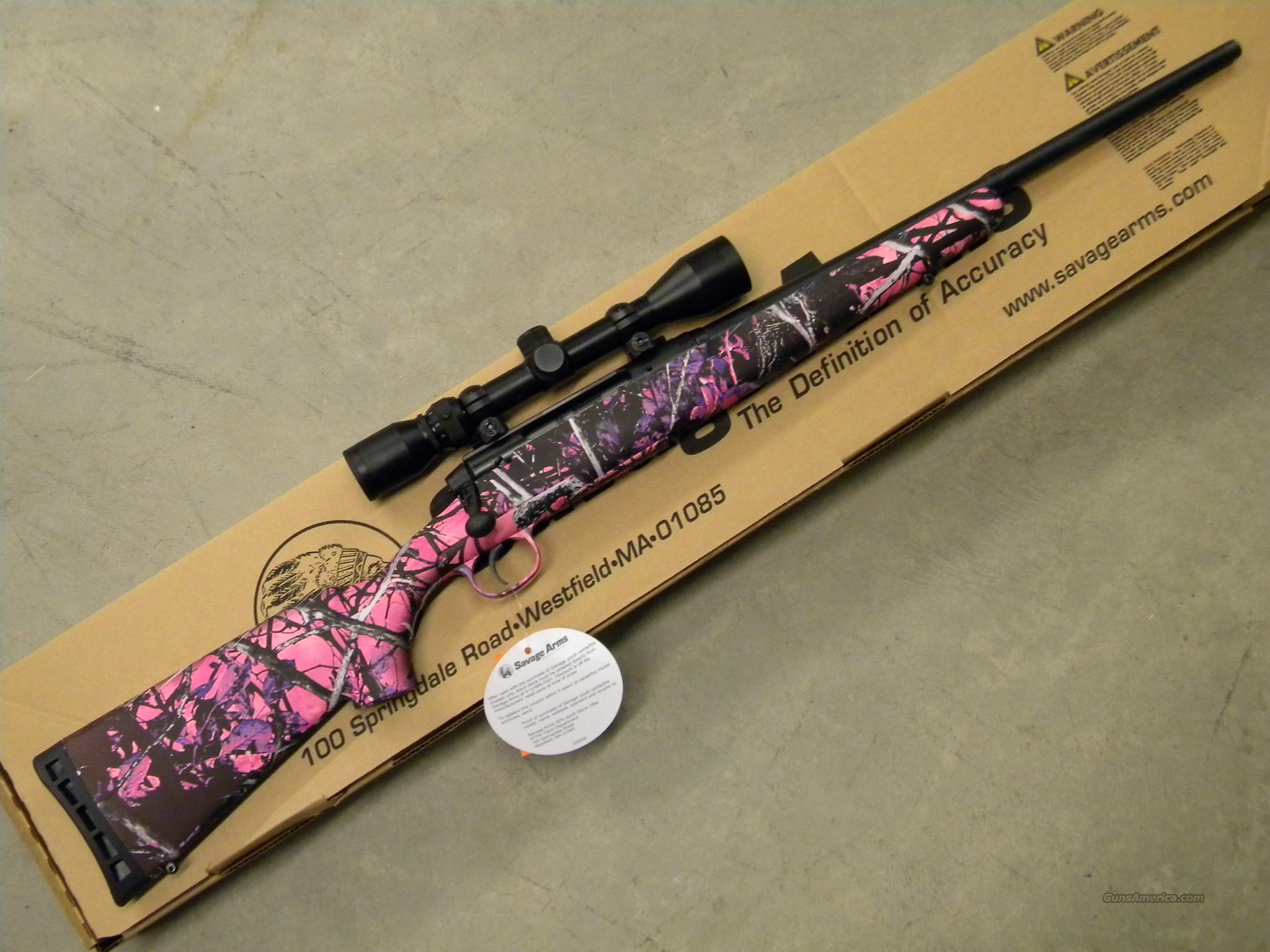 pink camo 243 savage rifle