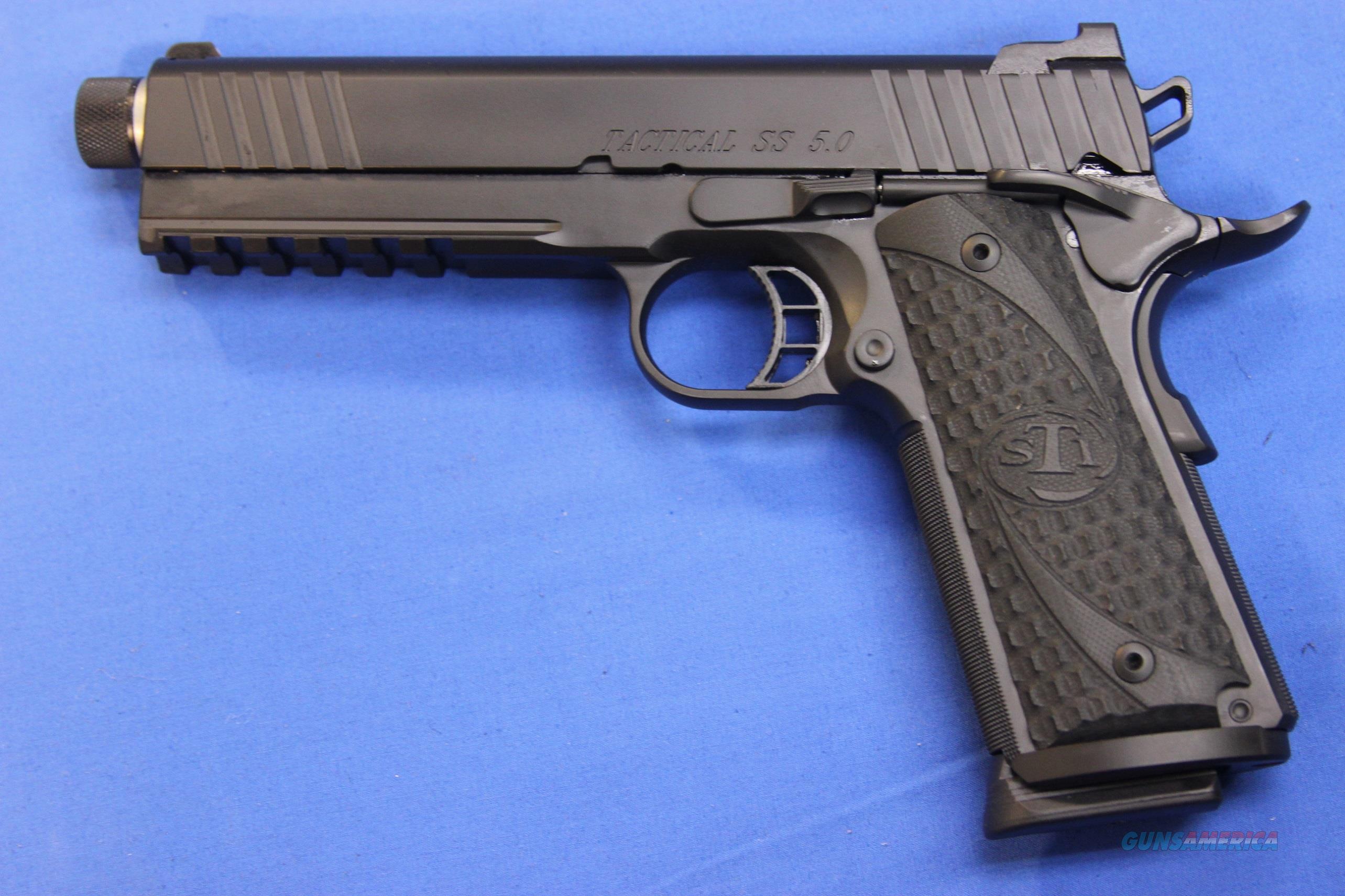 STI PISTOL 5.0 TACTICAL SS .45 ACP NS TB for sale