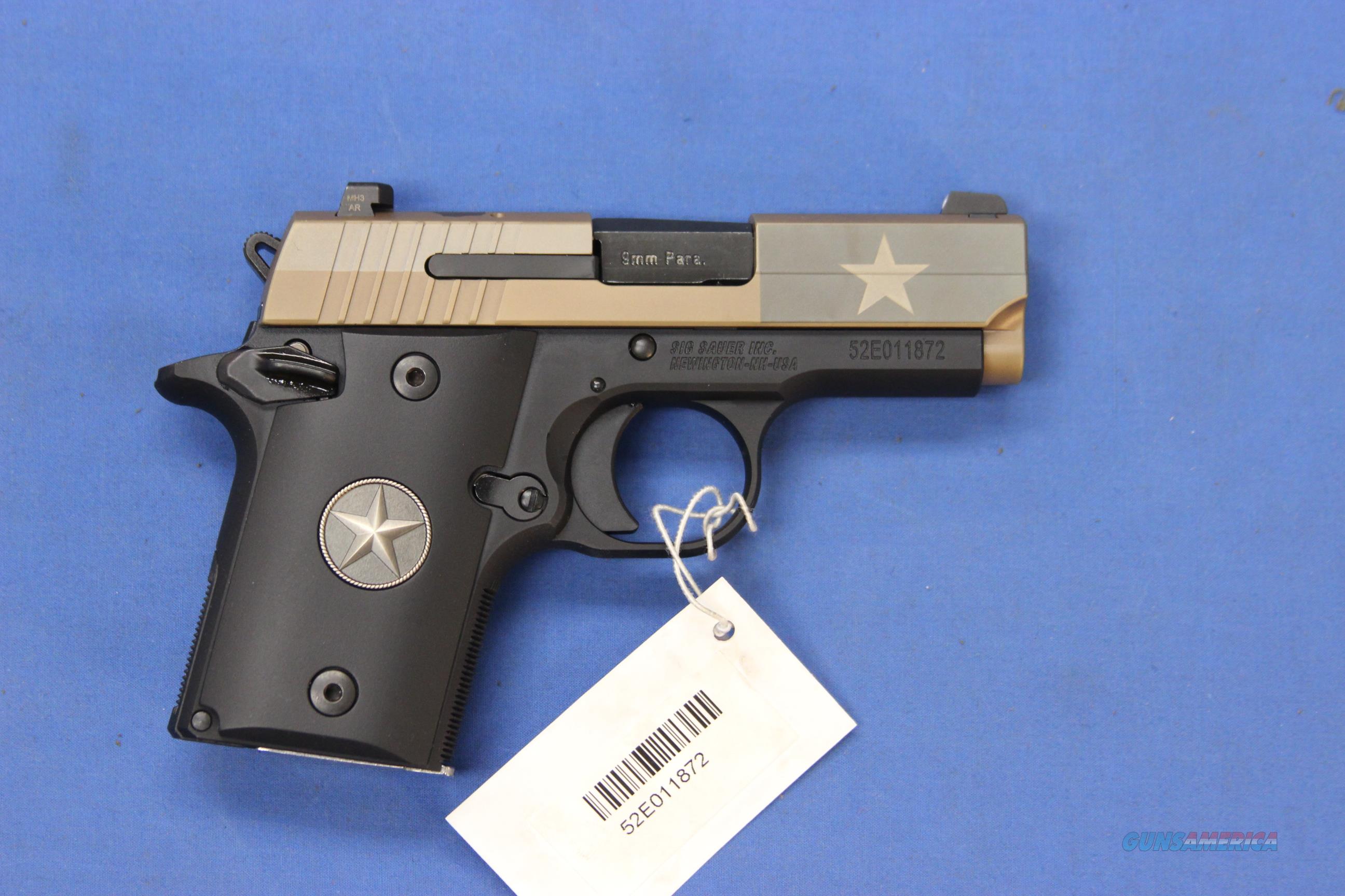 Sig Sauer P938 Texas Flag Fde 9mm For Sale At