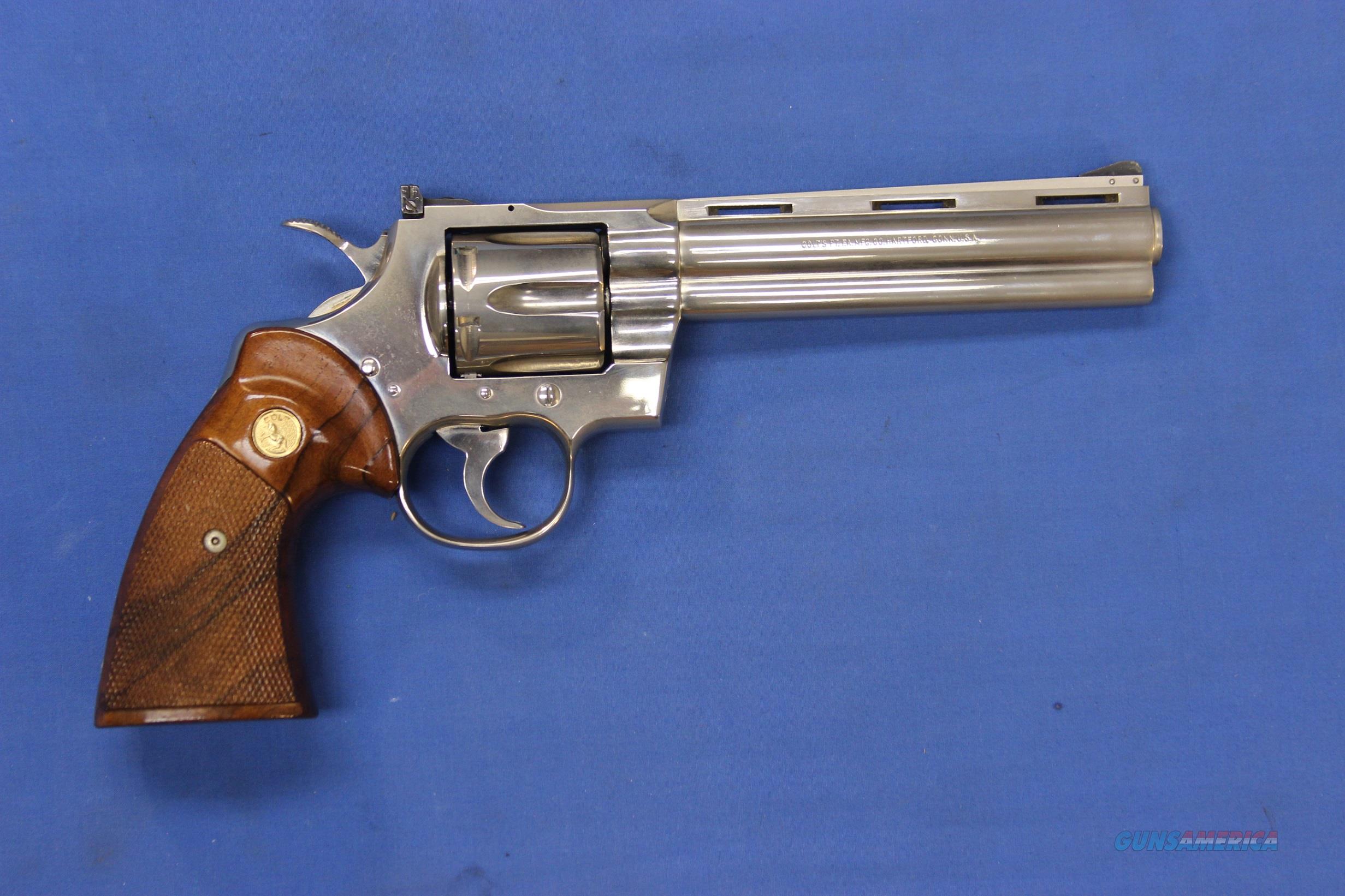 COLT PYTHON NICKEL .357 MAGNUM 6" -... For Sale At Gunsamerica.com ...