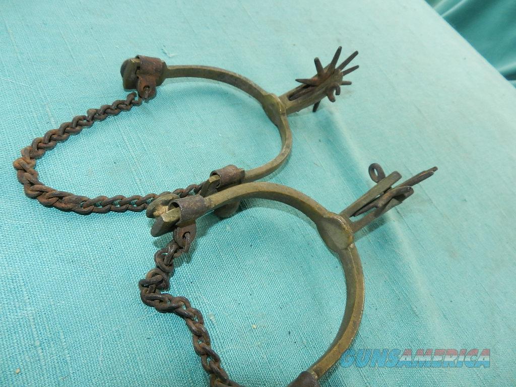 VINTAGE OLD WESTERN BRASS SPURS for sale