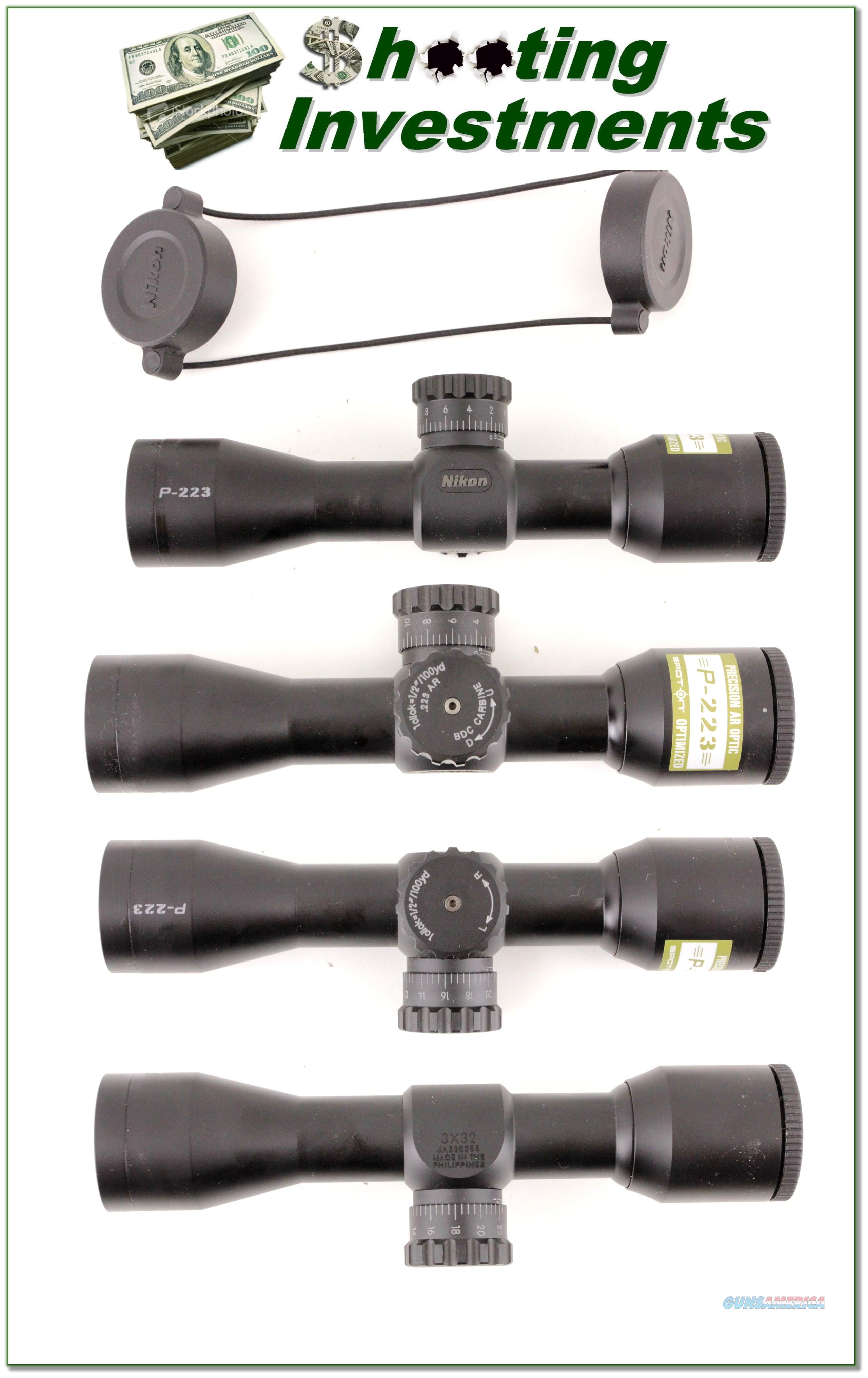 Nikon P 223 3x32mm Rifle Scope Made For Sale At