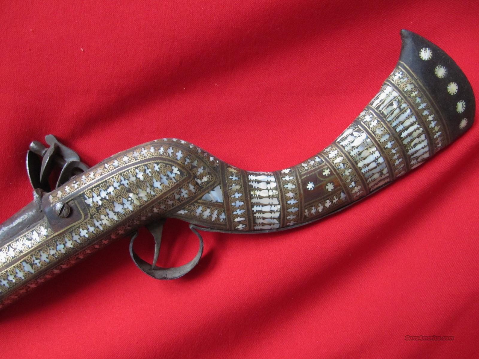 Afghan Arab Jezail Flintlock Presentation Pearl... for sale