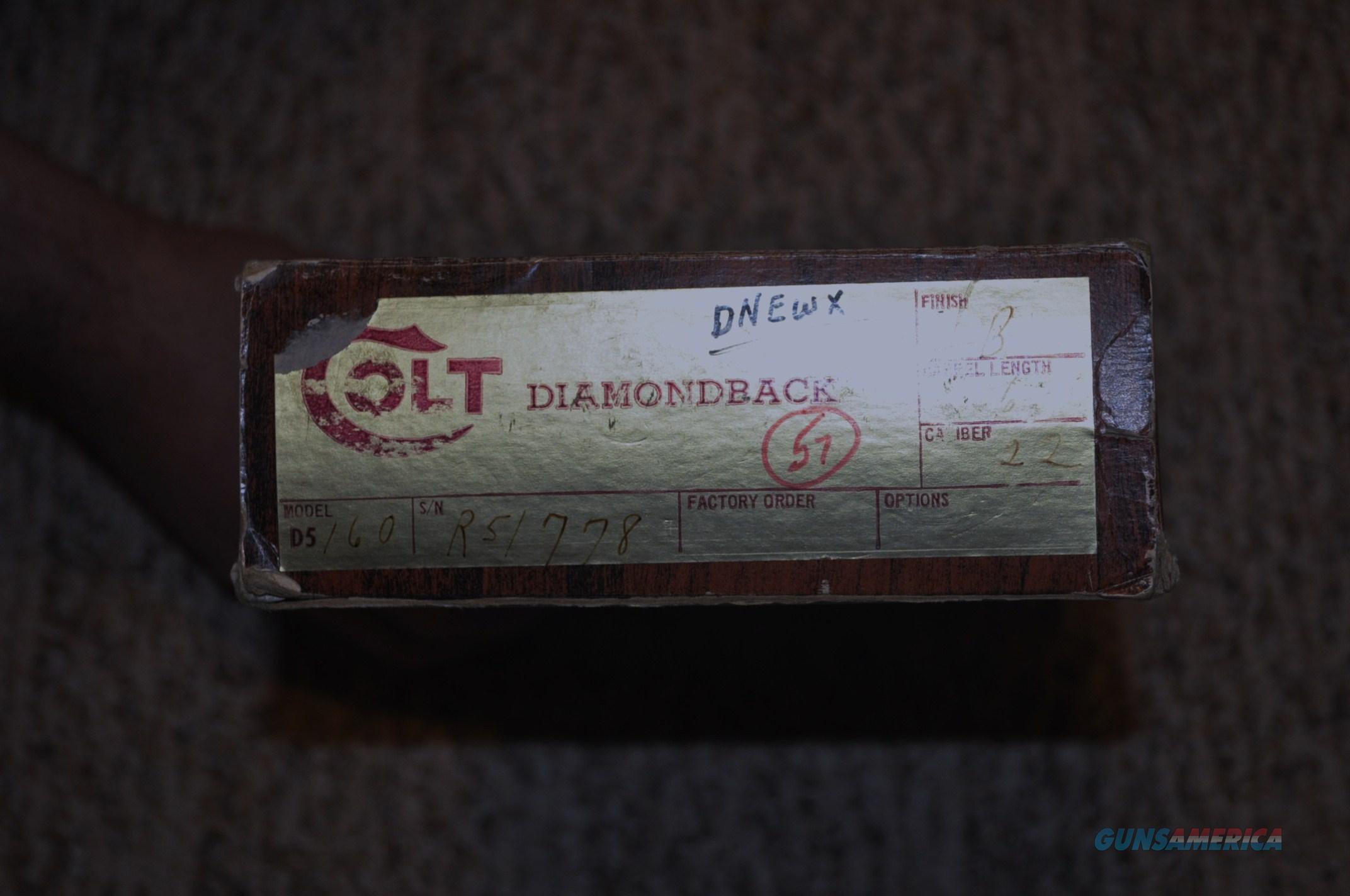 Colt Diamondback Serial Numbers P