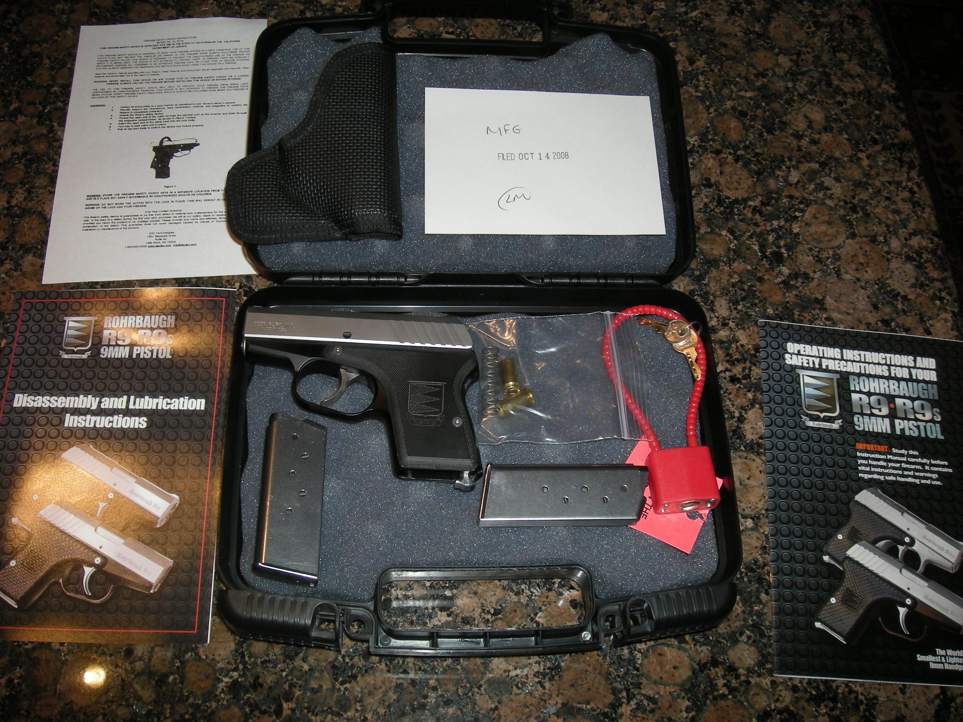 Rohrbaugh R9 Pocket Pistol 9mm NIB!... for sale at Gunsamerica.com ...