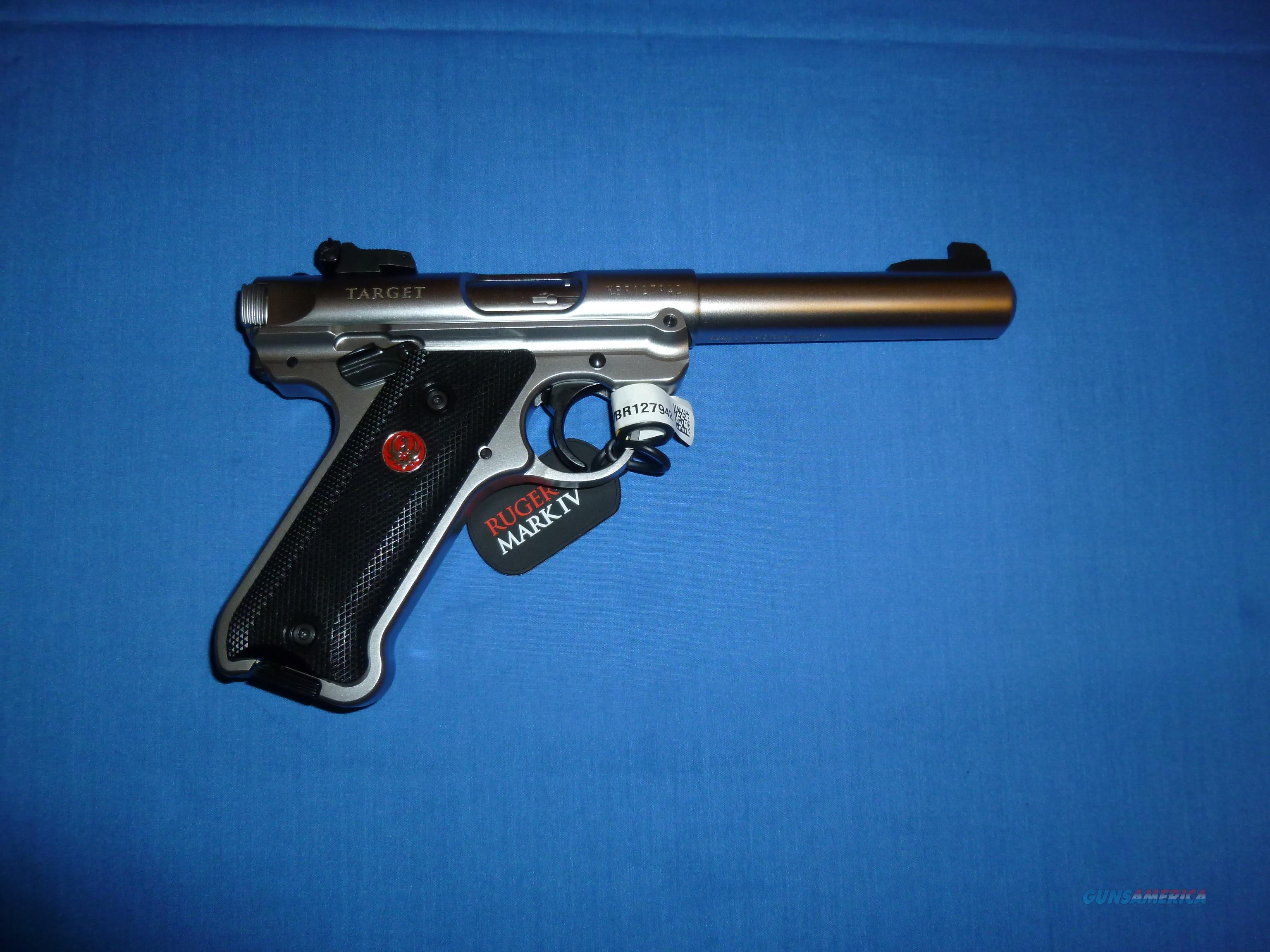 Ruger Mark Iv 22lr Target Pistol Stainless Ste For Sale