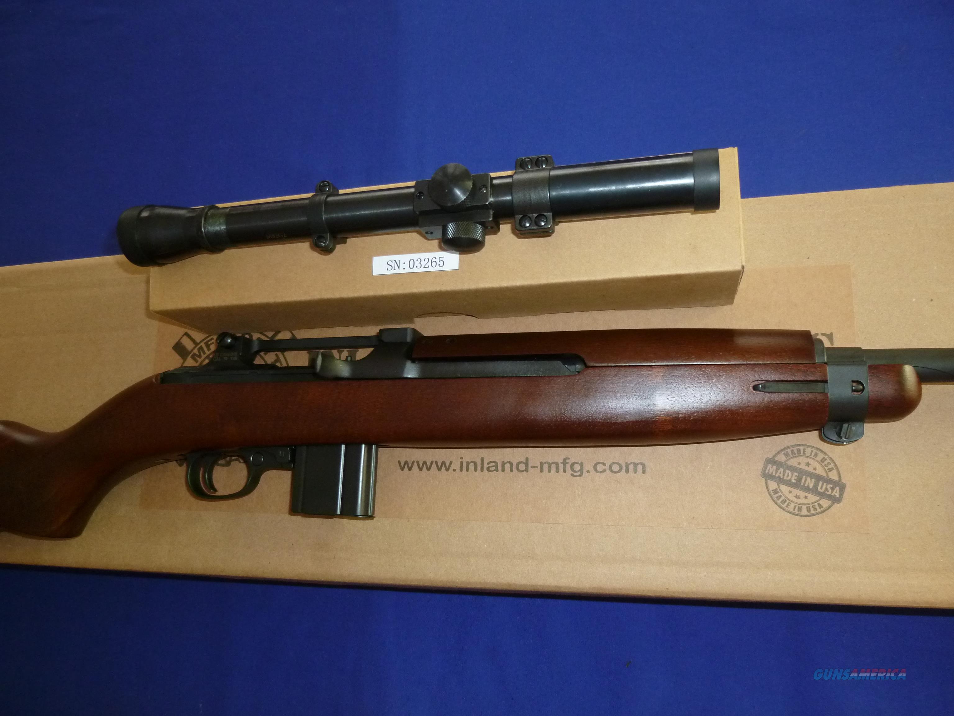 INLAND MFG. T-30 M1 CARBINE SNIPER ... for sale at Gunsamerica.com ...