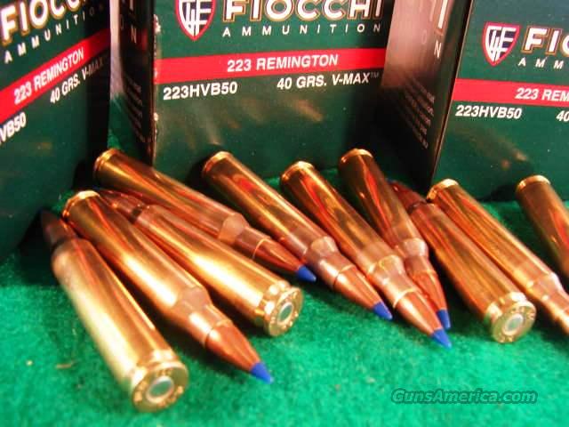 Ammo: .223 Fiocchi 40 gr Hornady V-... for sale at Gunsamerica.com ...