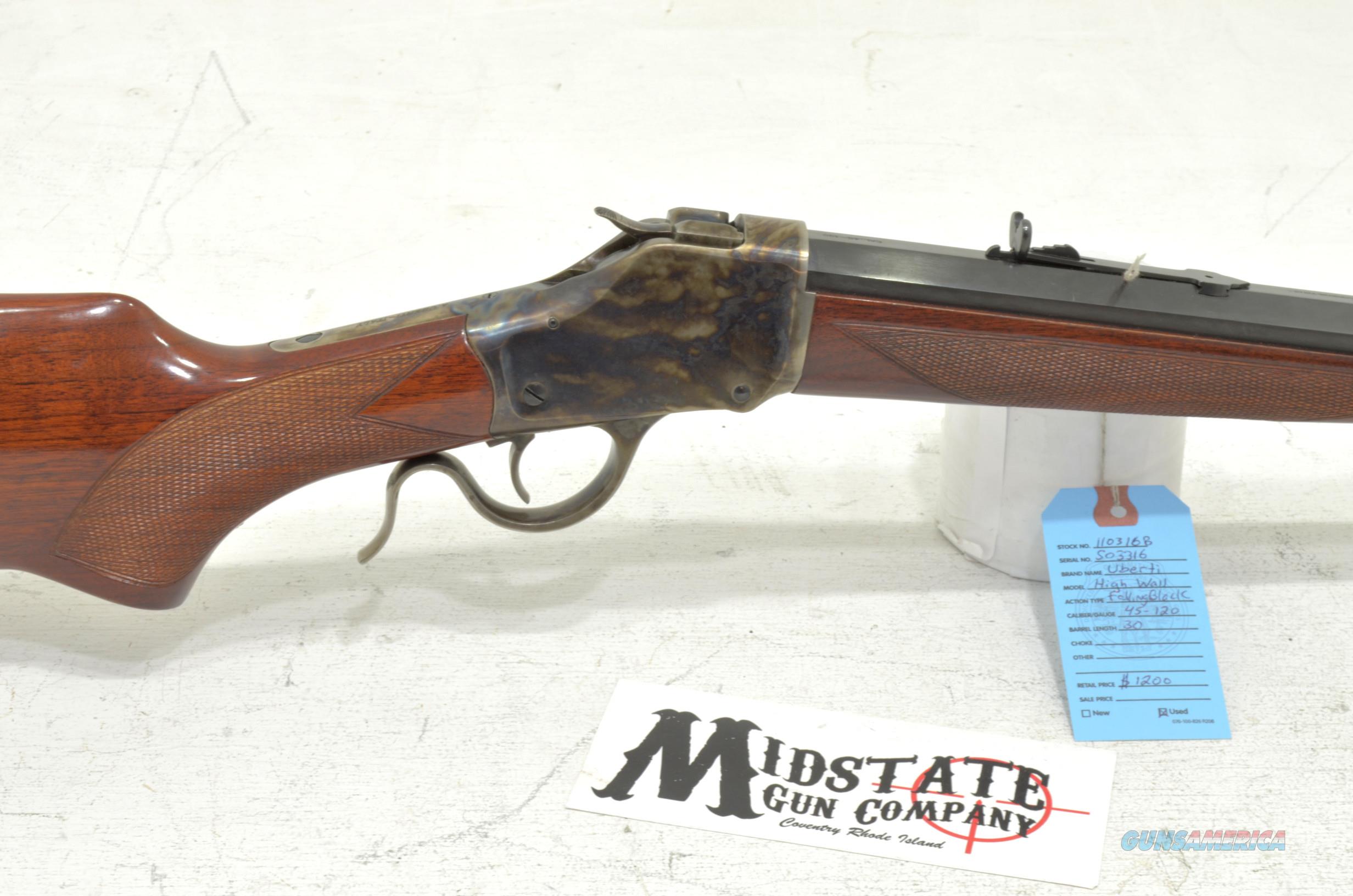 Uberti High Wall falling block .45-120 rifle for sale