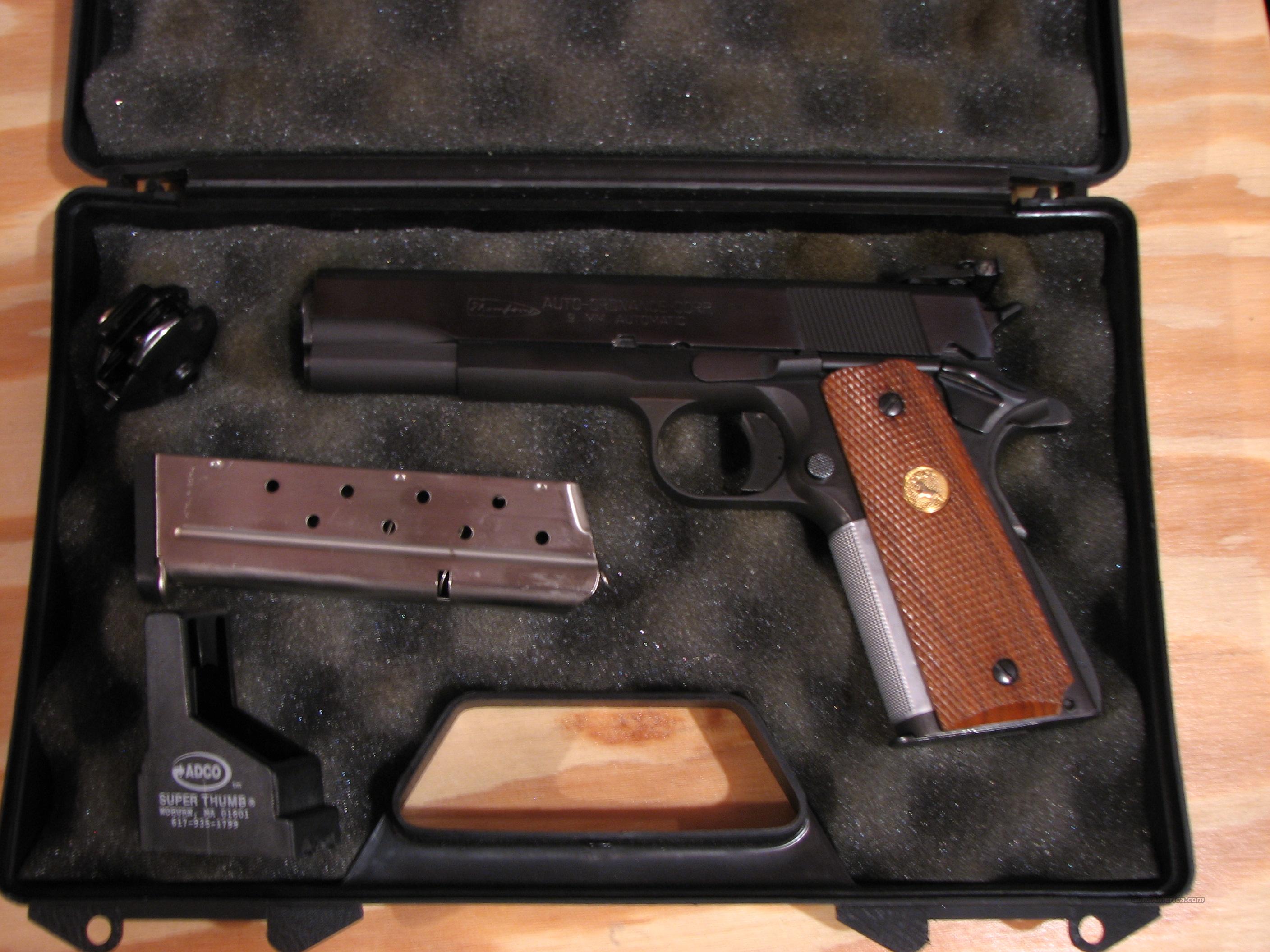 Auto Ordnance 1911 A1 9mm for sale at Gunsamerica.com: 906542618