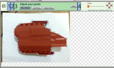 The photo tracer on the MyCaseBuilder allows you to take a photo of an object and transfer it easily to their pallet. The program will graph points, and you input a couple of basic measurements like length and depth. 