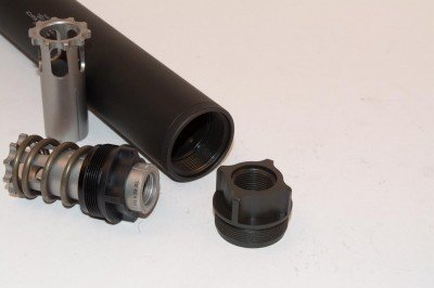 If you choose a pistol silencer, it may have a pistol and spring assembly, or booster, for use on semi-automatic guns where the barrel moves as part of recoil. When using on a fixed barrel rifle, be sure to use a fixed mount.