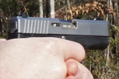 The CT 380 is missing front slide serrations. I'd like something on the front of the slide to hold onto, as it is slick.