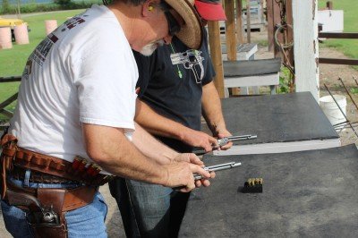 We were shooting stock Hornady cowboy loads, but everyone else was running .38 reloads that produced a kick slightly greater than a BB gun.