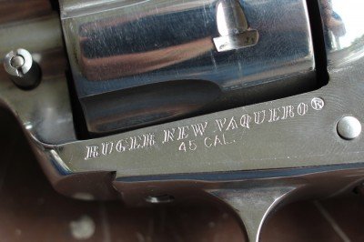 The engraving on the Vaquero.